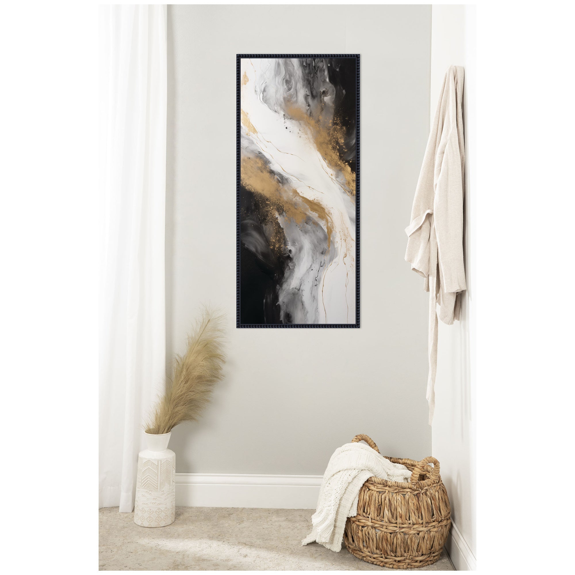 Luxe Drift Modern Elegant Abstract by The Creative Bunch Studio Framed Canvas Wall Art Print