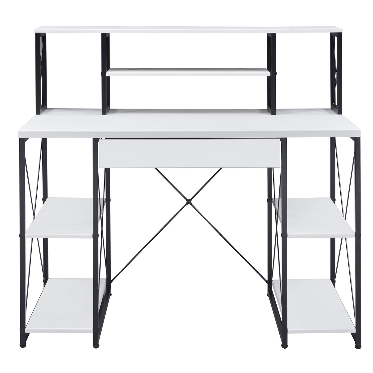 White and Black Recording Studio Desk