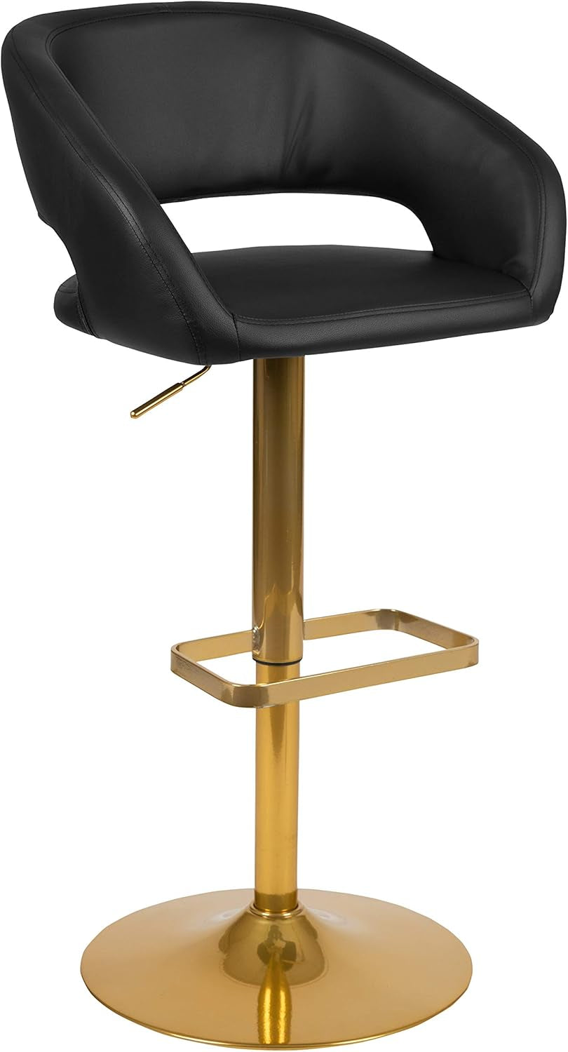 Contemporary Adjustable Height Barstool With Stylish Footrest