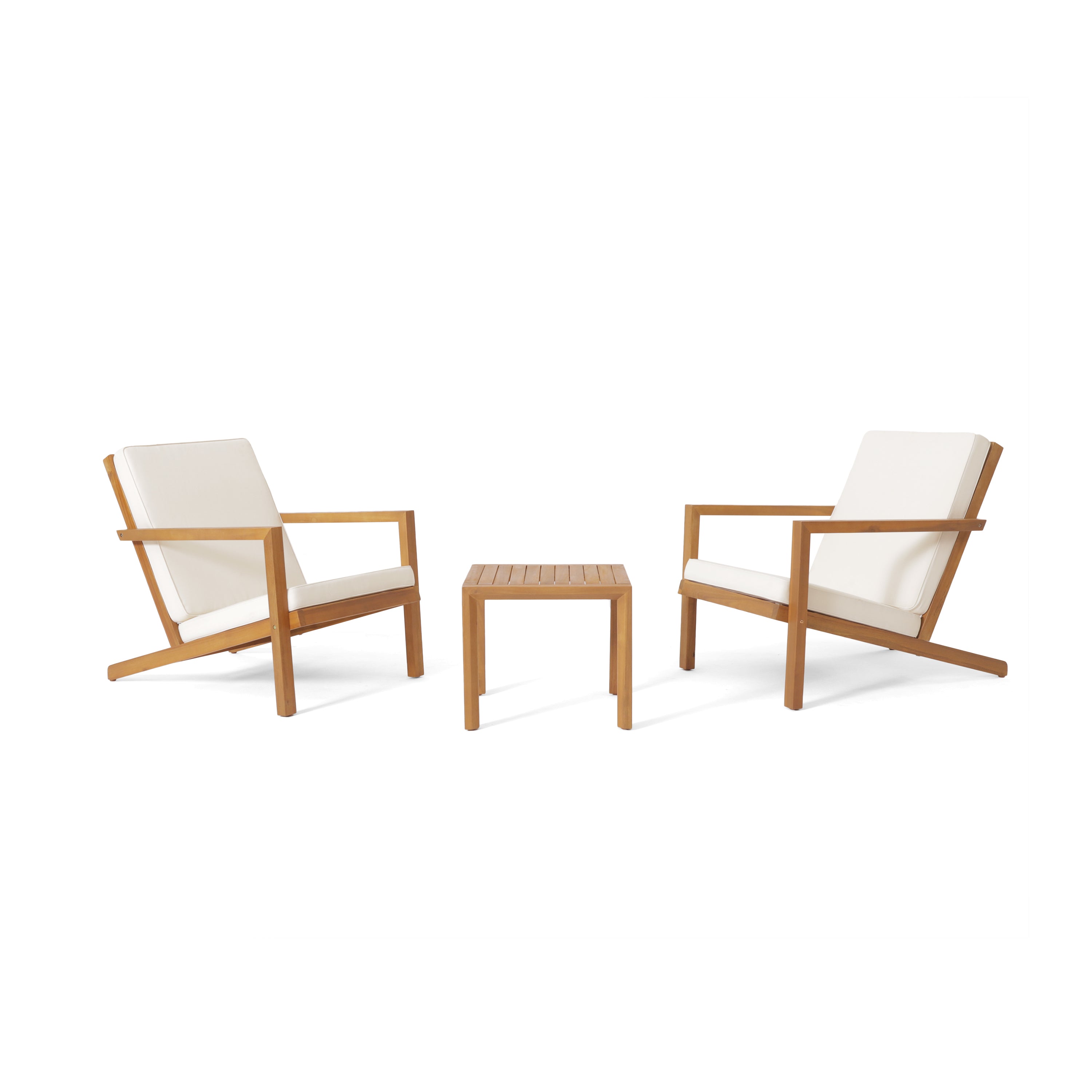 3 Pieces Acacia Wood Outdoor Minimalist set-0