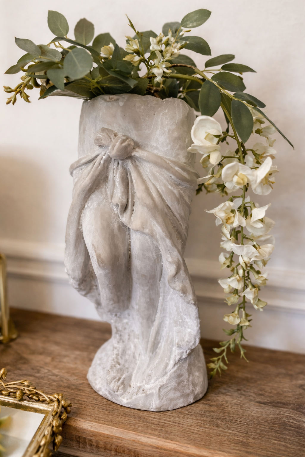 Cement Lady Skirt Planter