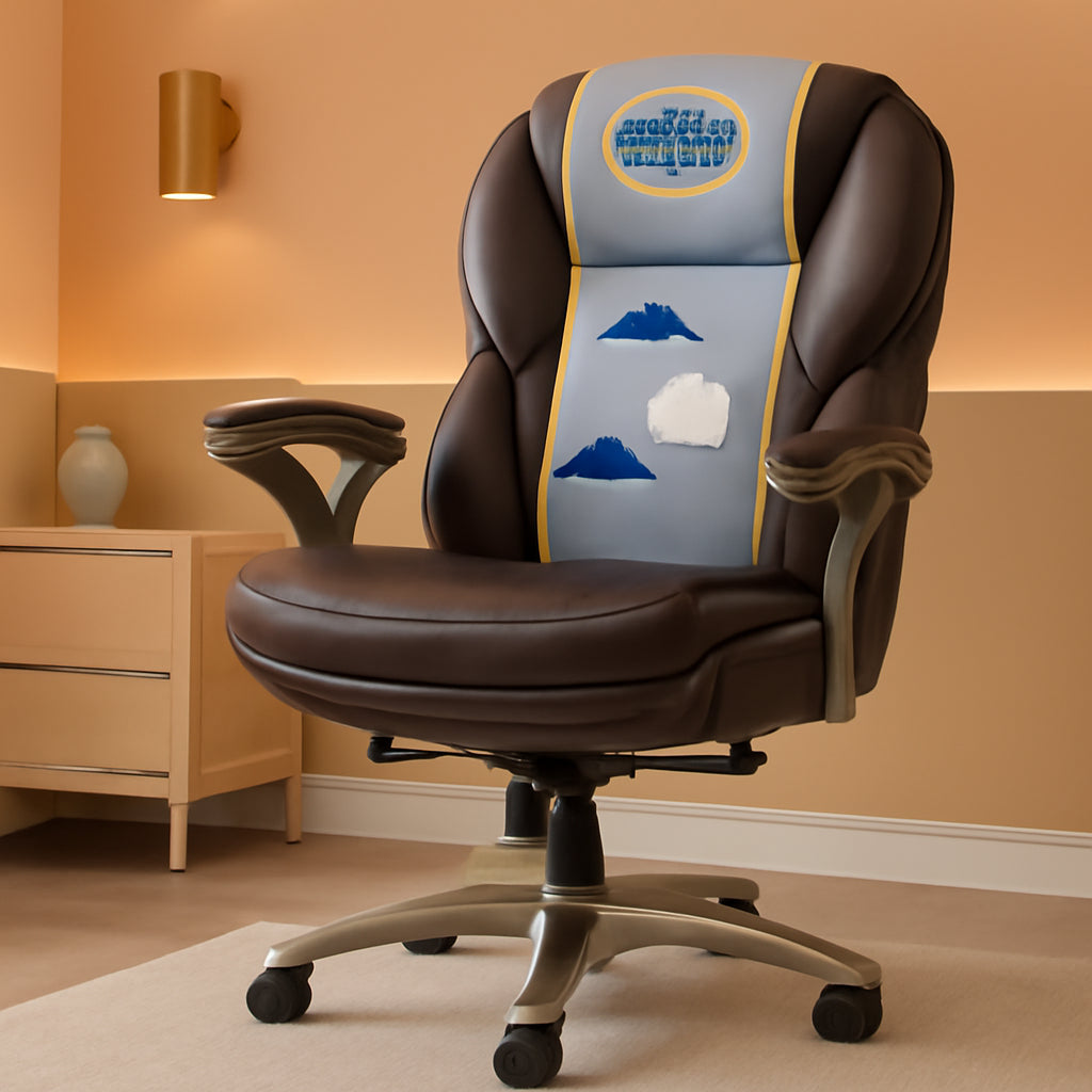 Claremont Ergonomic Office Chair Lumbar Support Chestnut