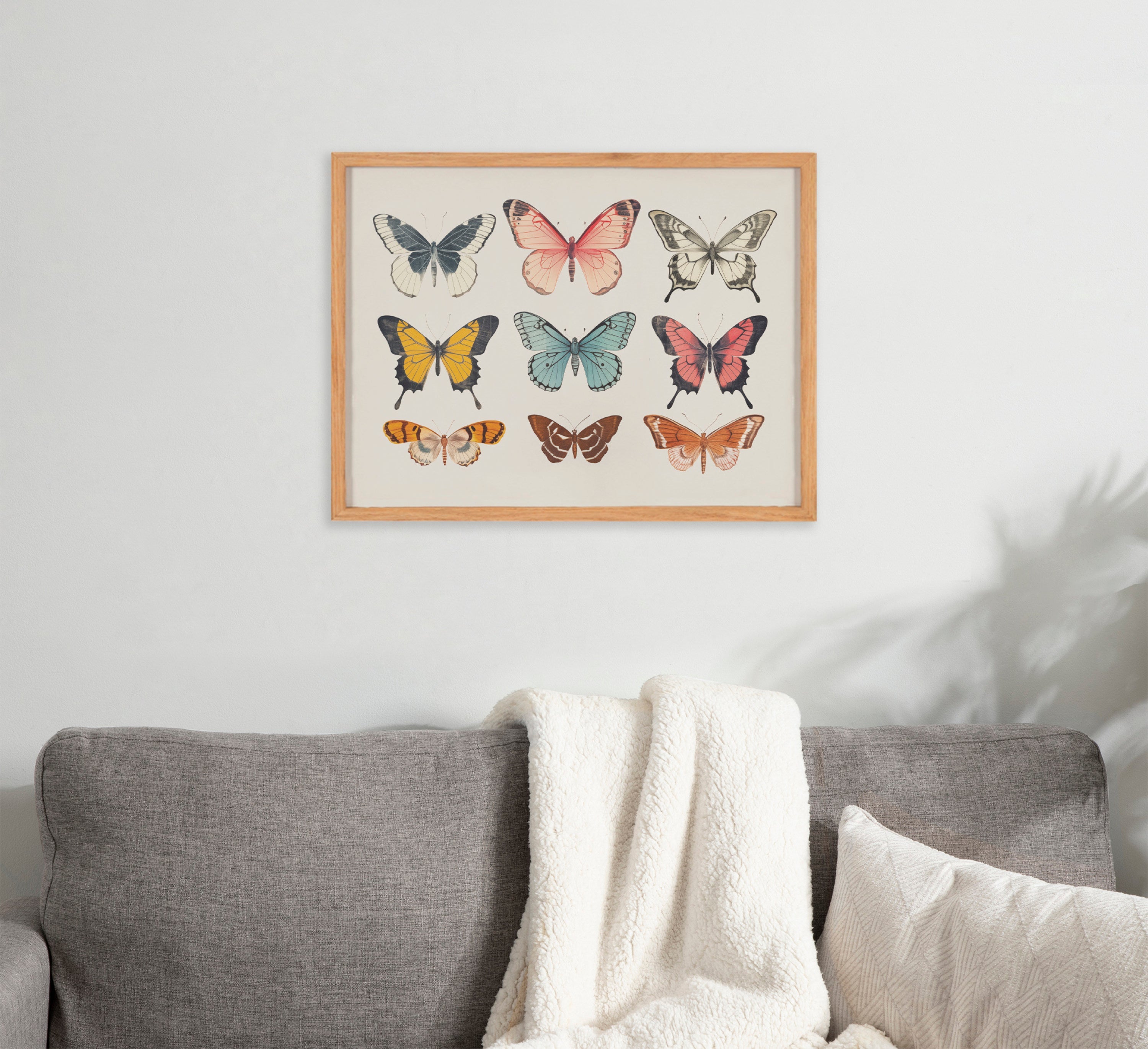 Gallery Vintage Style Muted Pastel Butterflies II Print by The Creative Bunch Studio