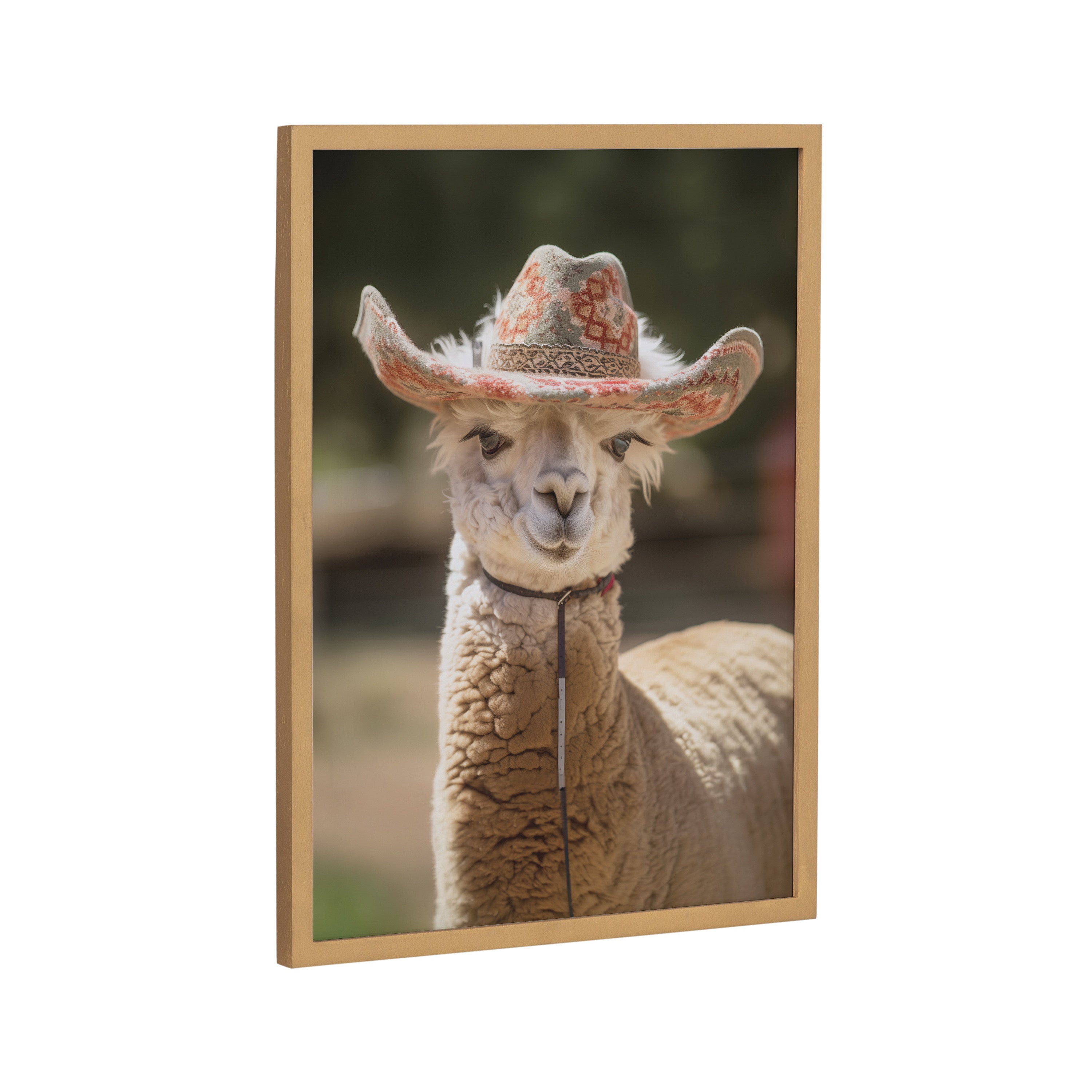 Gallery Boho Llama Alpaca Wearing A Western Cowgirl Hat Print by The Creative Bunch Studio