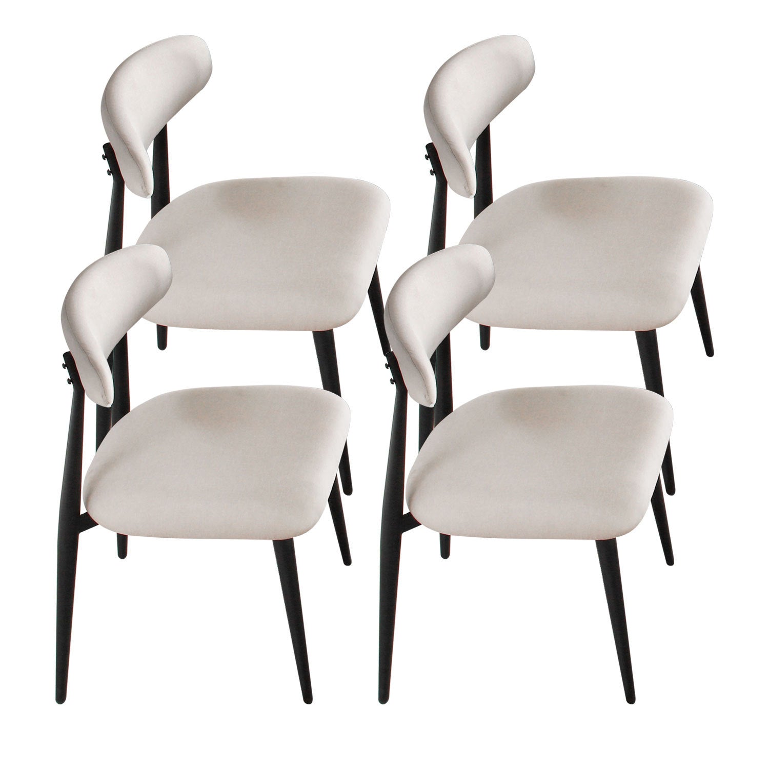 Set of 4 Upholstered Dining Chairs-1