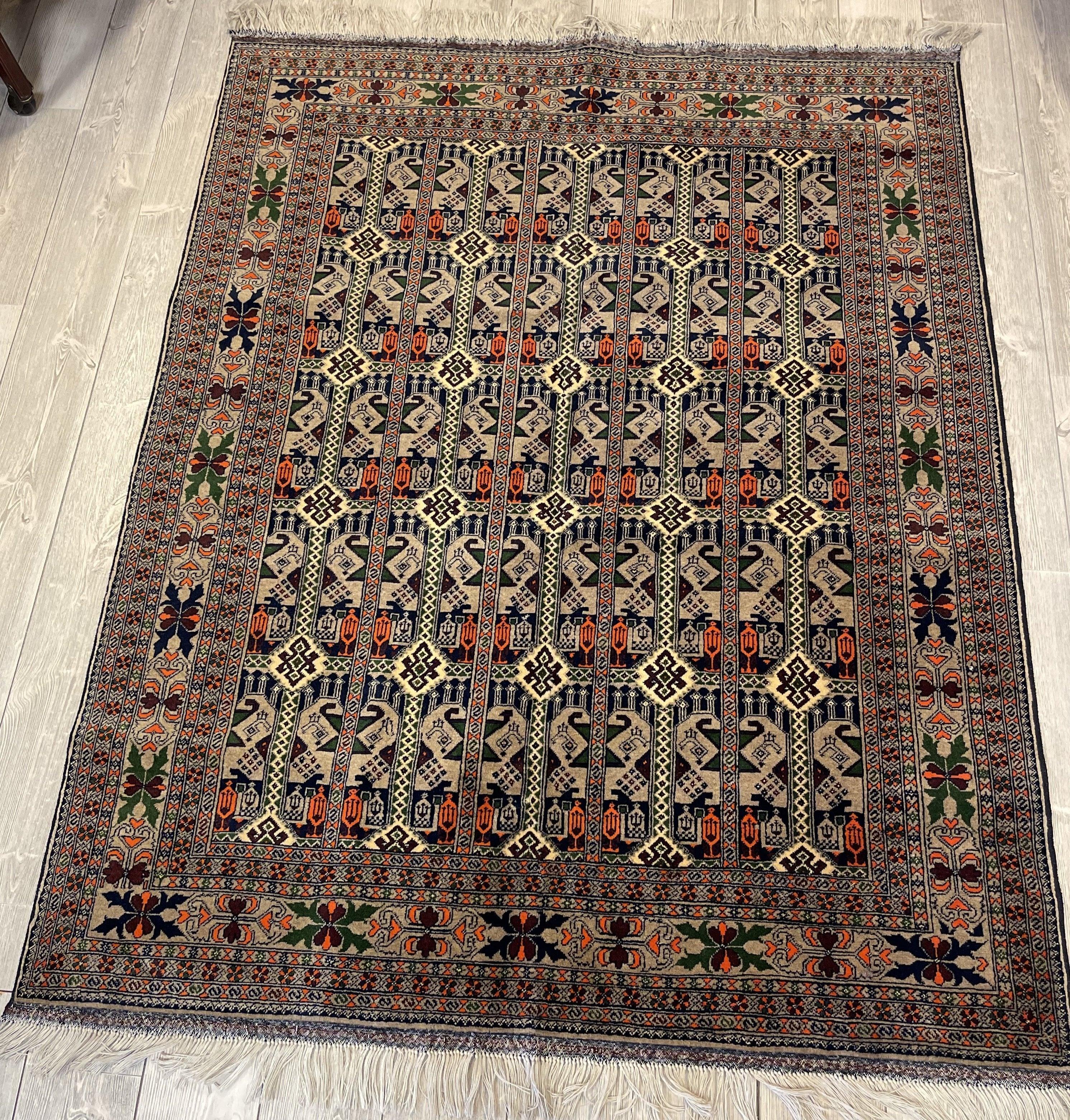 Afghani Area Rug I Ala Bakhmal 5x7 Ft