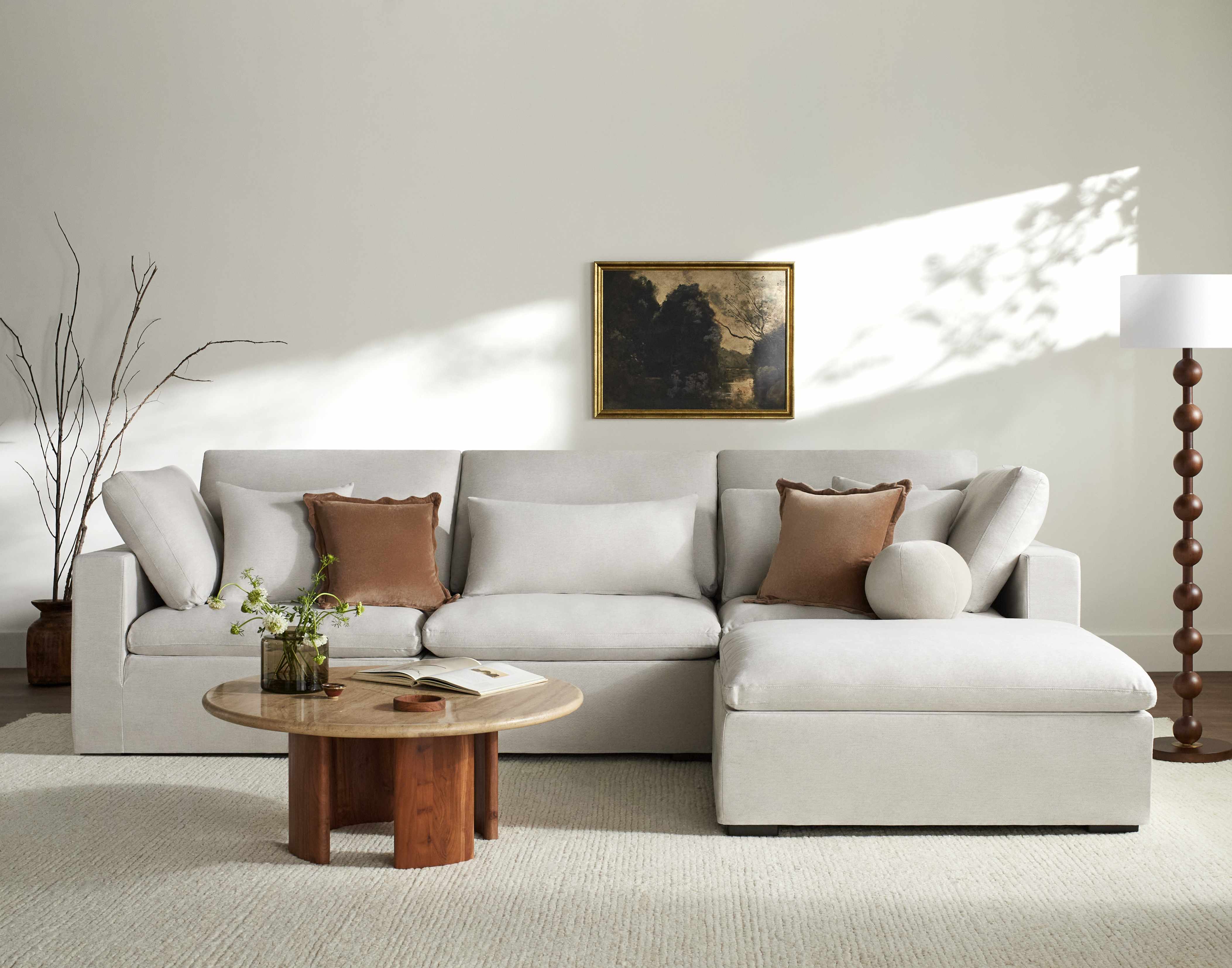 Talan Round White Throw Pillow-2