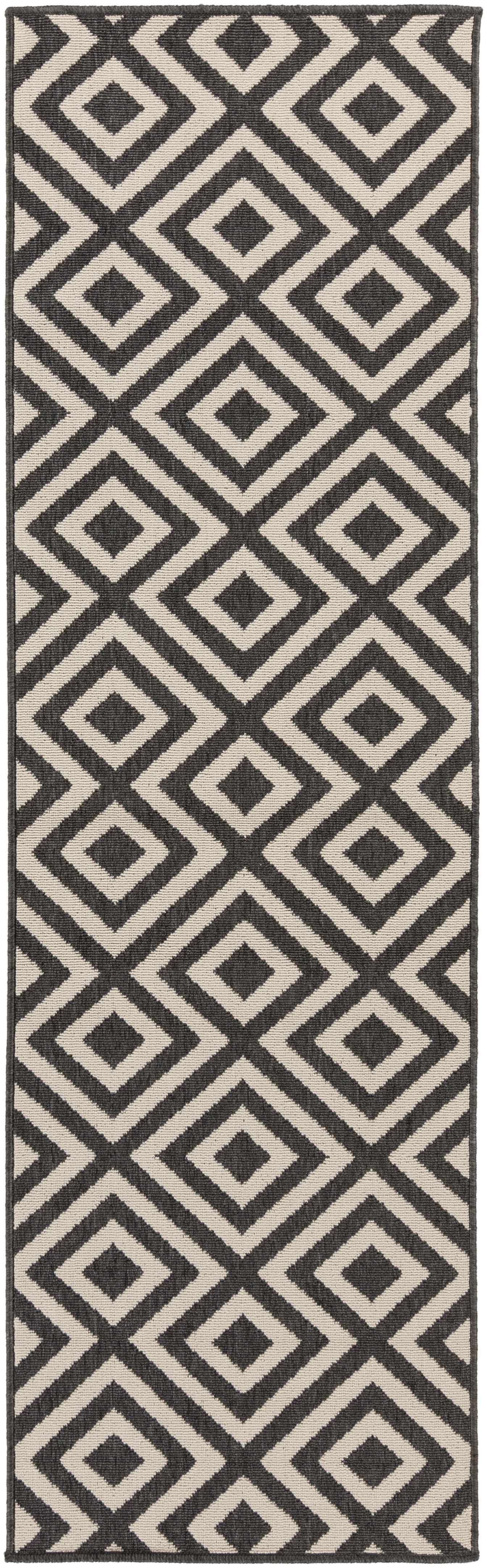 Spilsby Black Trellis Outdoor Rug-11