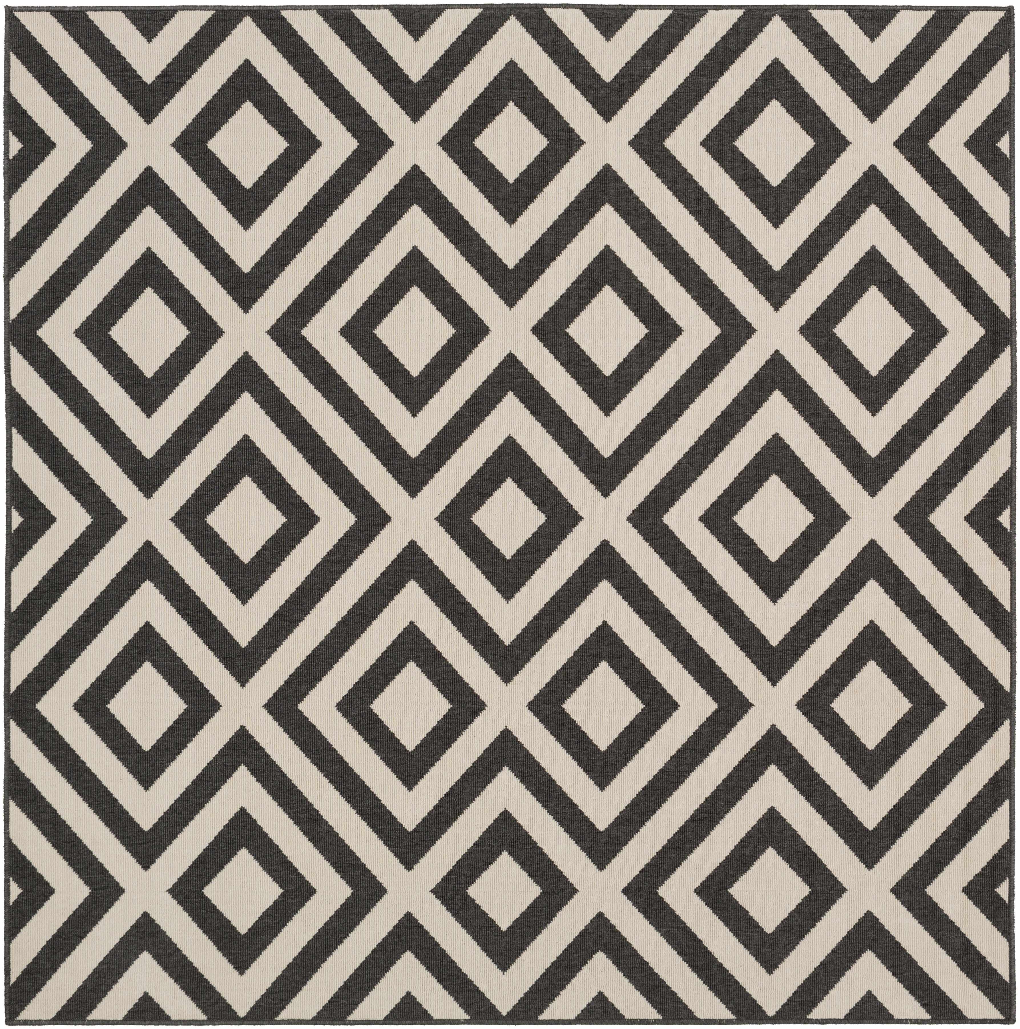 Spilsby Black Trellis Outdoor Rug-3