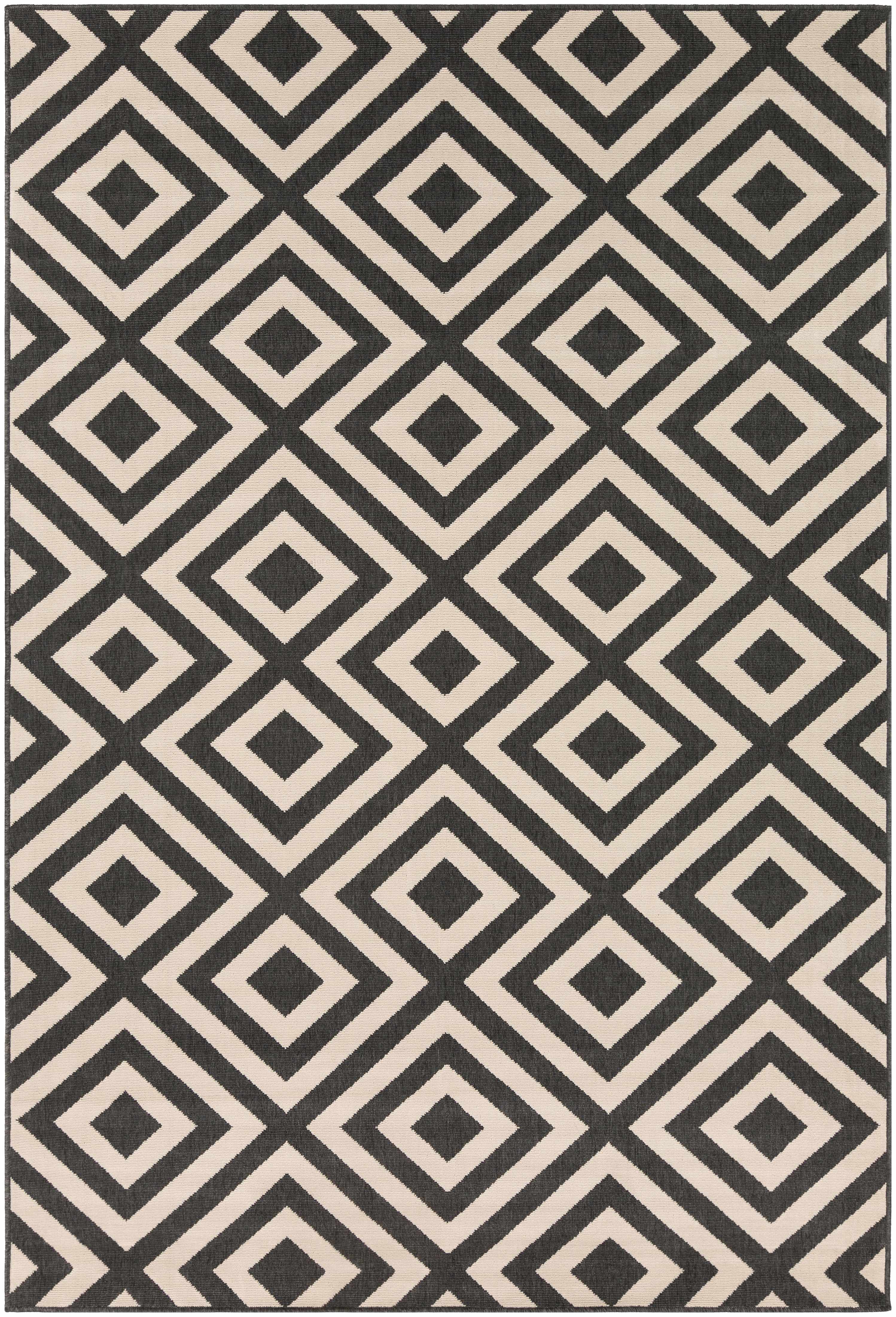 Spilsby Black Trellis Outdoor Rug-10