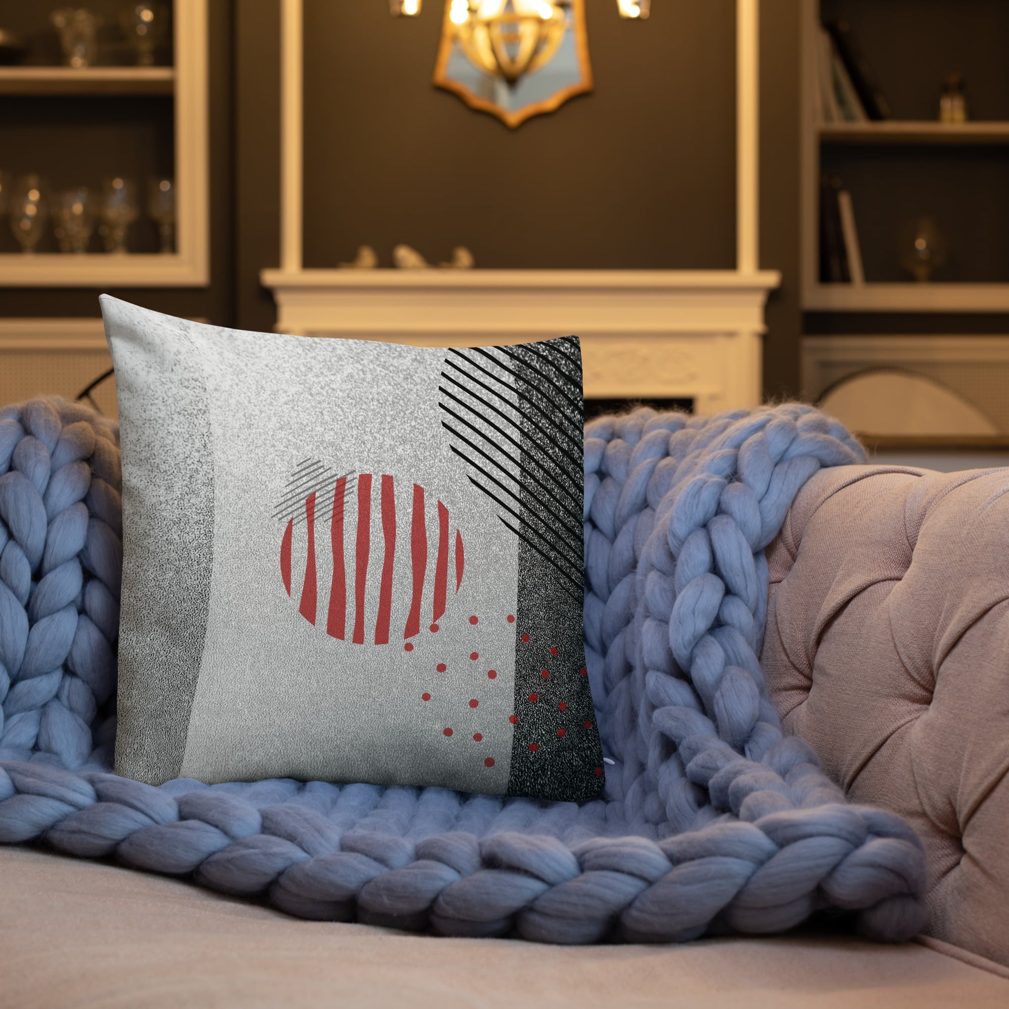 Premium Pillow Cover Geometric Abstract Throw Pillow-3