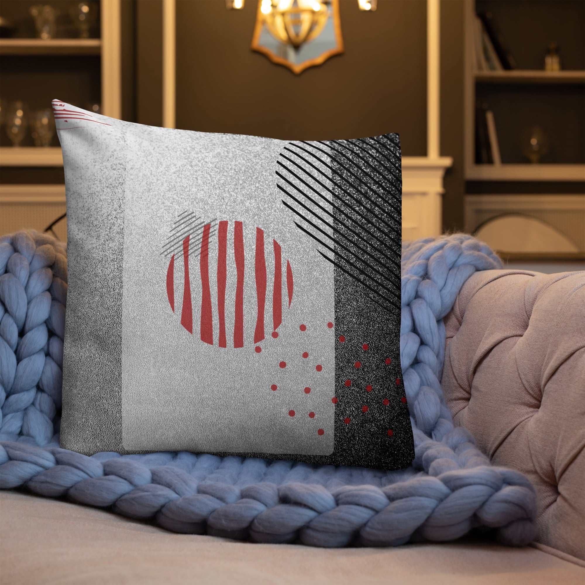 Premium Pillow Cover Geometric Abstract Throw Pillow-18