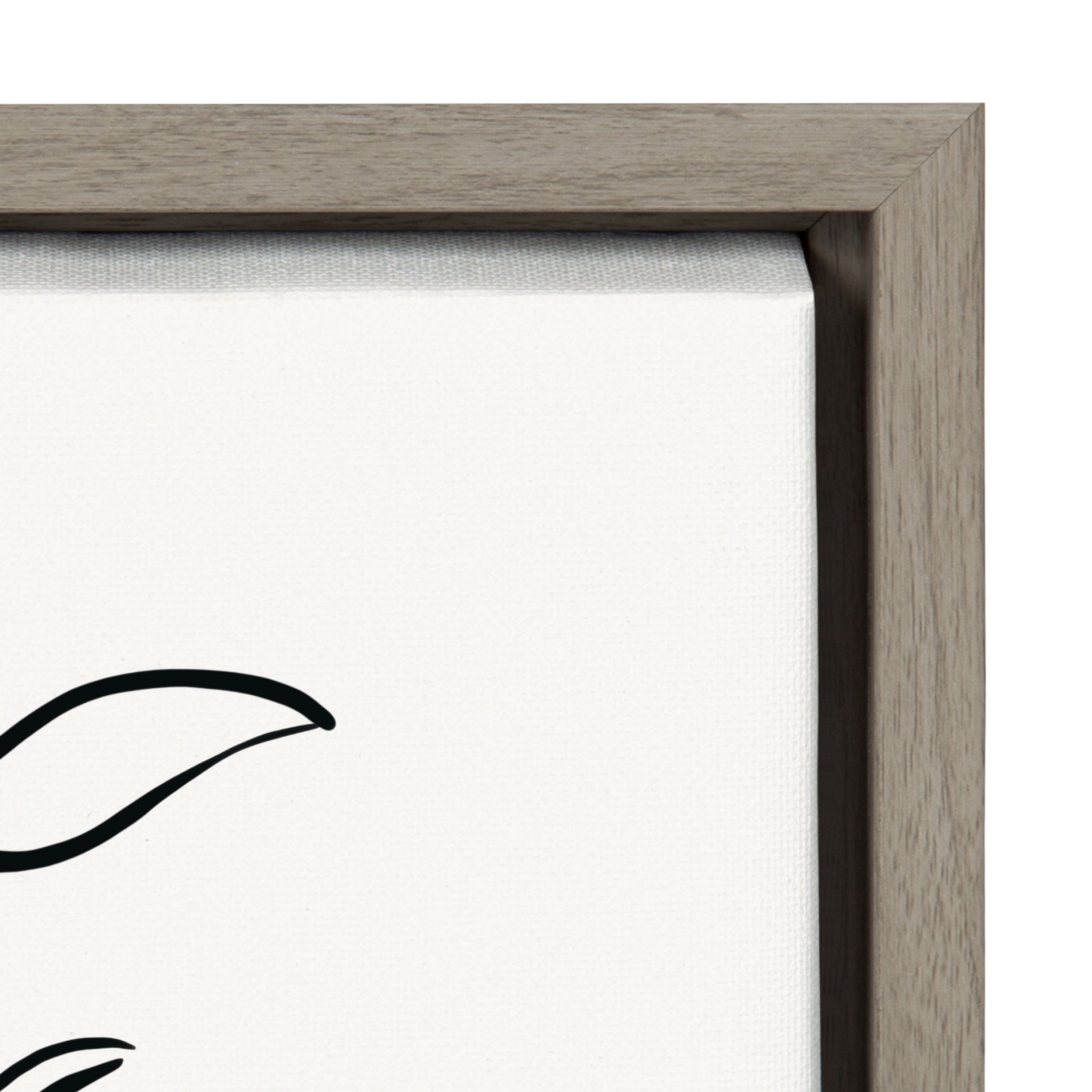 Sylvie Botanical Sketch Print No 2 Framed Canvas by The Creative Bunch Studio