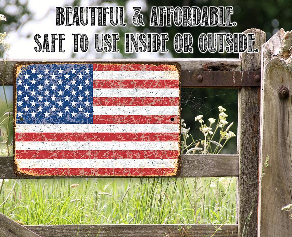 American Flag Grunge - Metal Sign