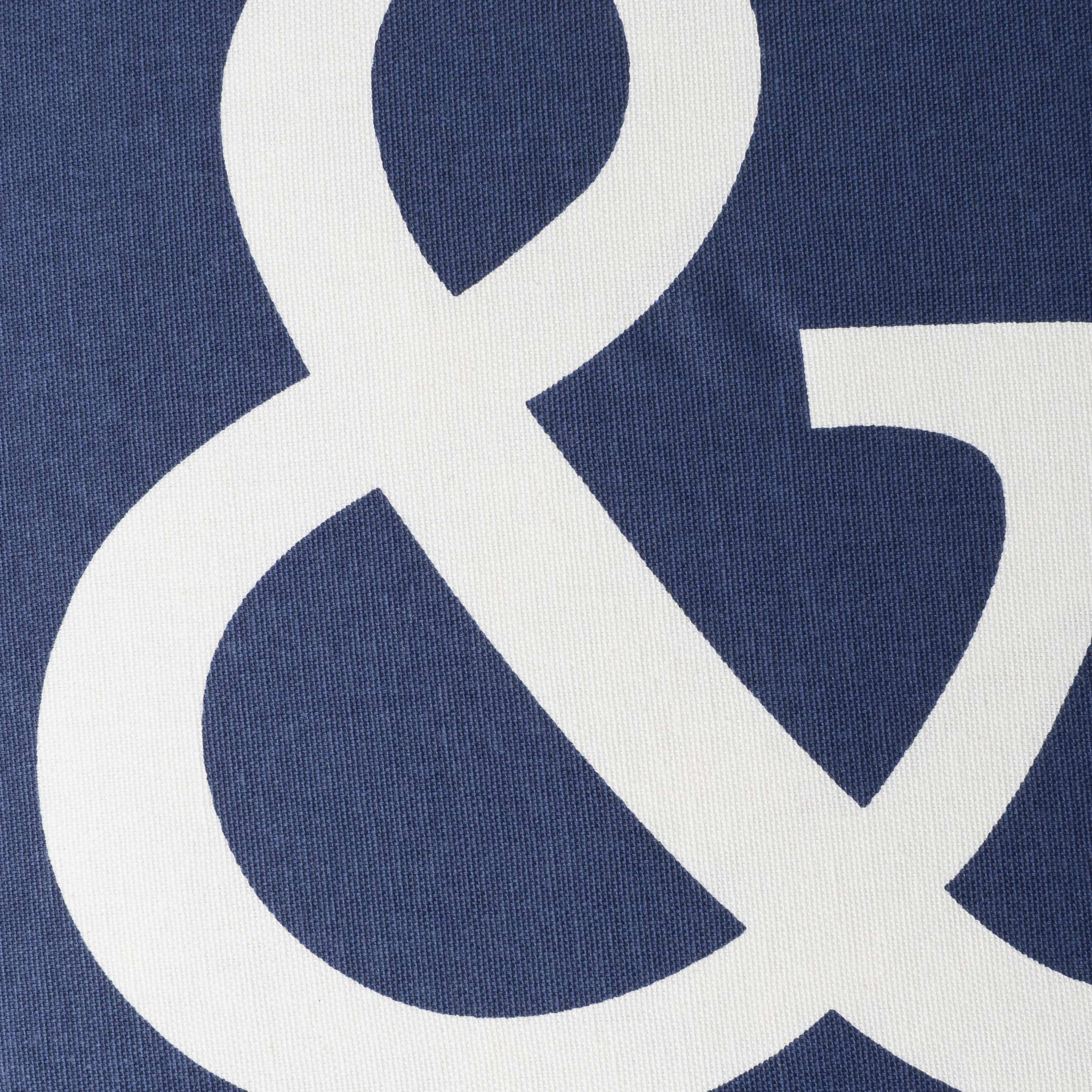 Amherst Navy Ampersand Throw Pillow - Clearance-4