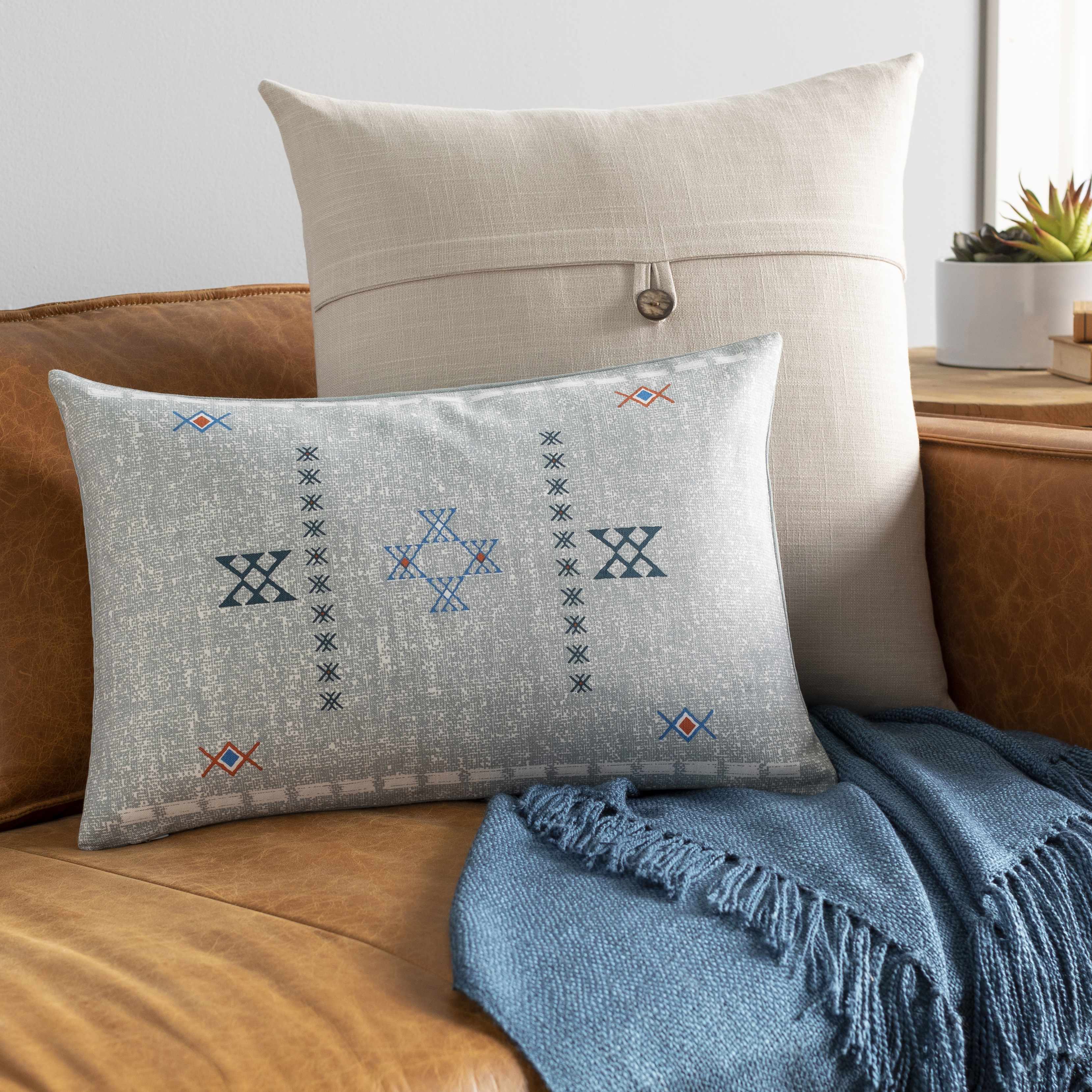 Anaktuvuk Blue Tribal Accent Pillow - Clearance-2