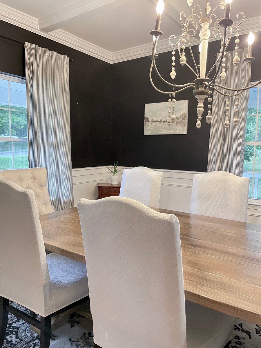 Farmhouse Vintage Stripe Recycled Cotton Blend Window Curtain Panel Set