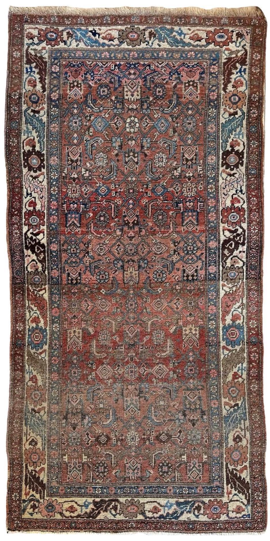 Antique Late 19th Century Persian Kurdish Gholtogh Rug 4 x 7