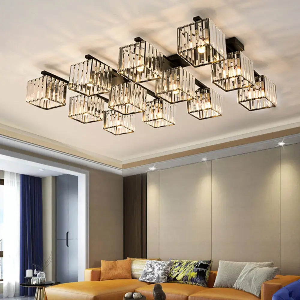 Anya Modern Crystal Chandelier | Dining Room Home Lighting