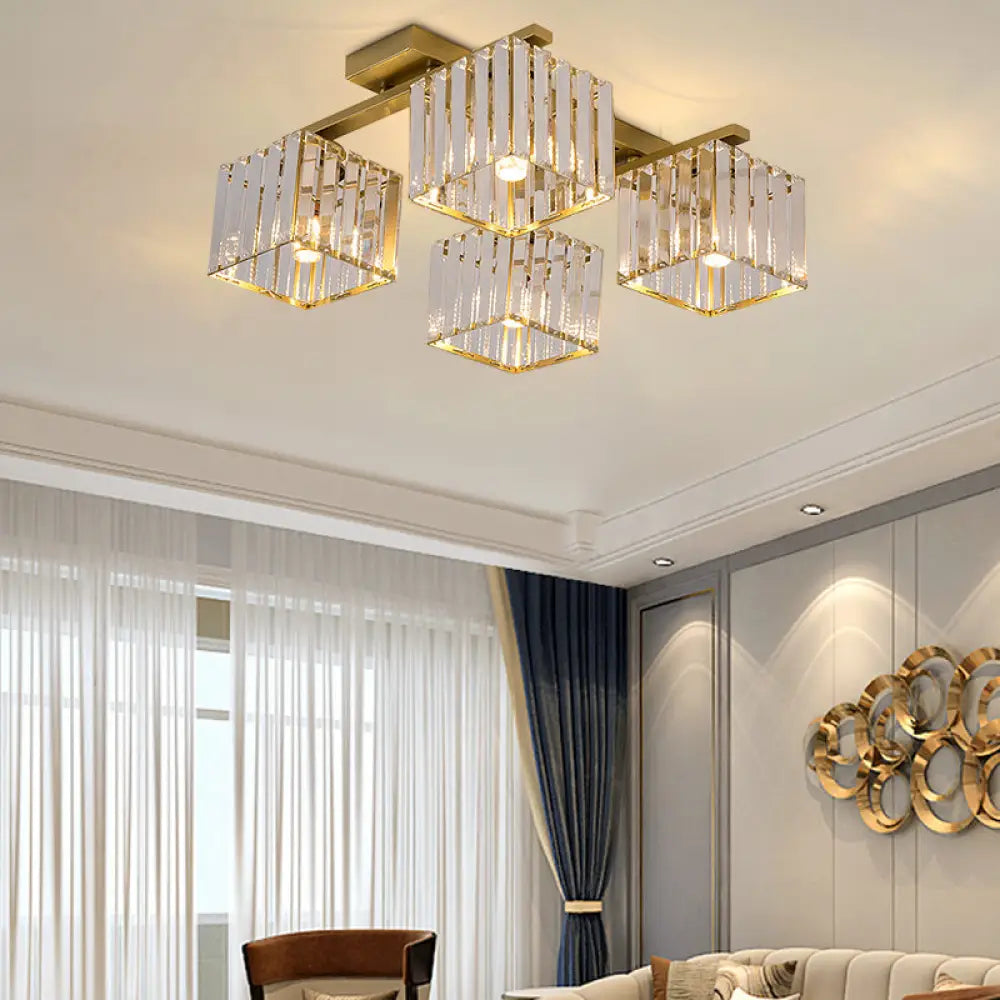 Anya Modern Crystal Chandelier | Dining Room Home Lighting