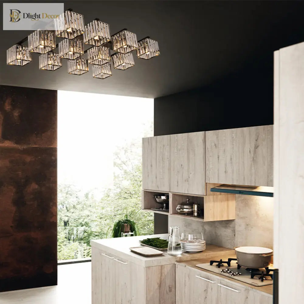 Anya Modern Crystal Chandelier | Dining Room Home Lighting