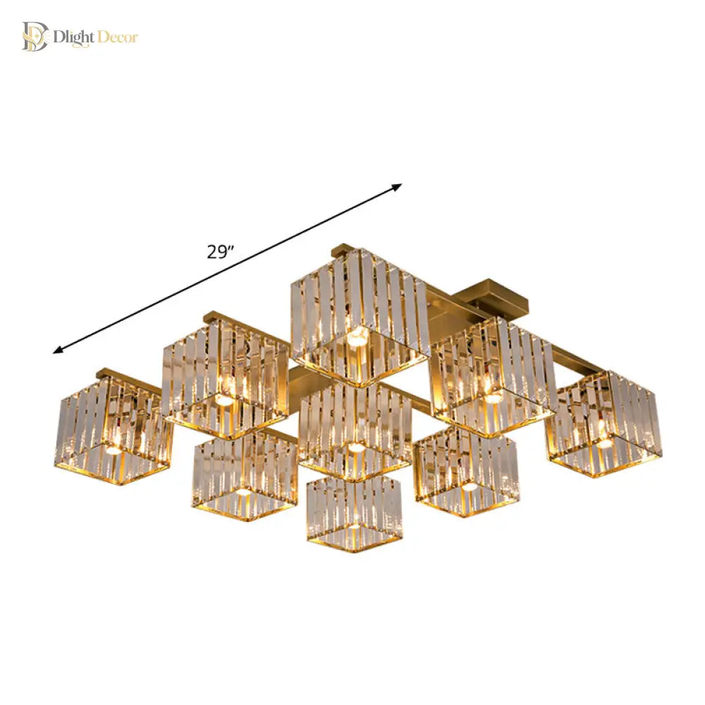 Anya Modern Crystal Chandelier | Dining Room Home Lighting