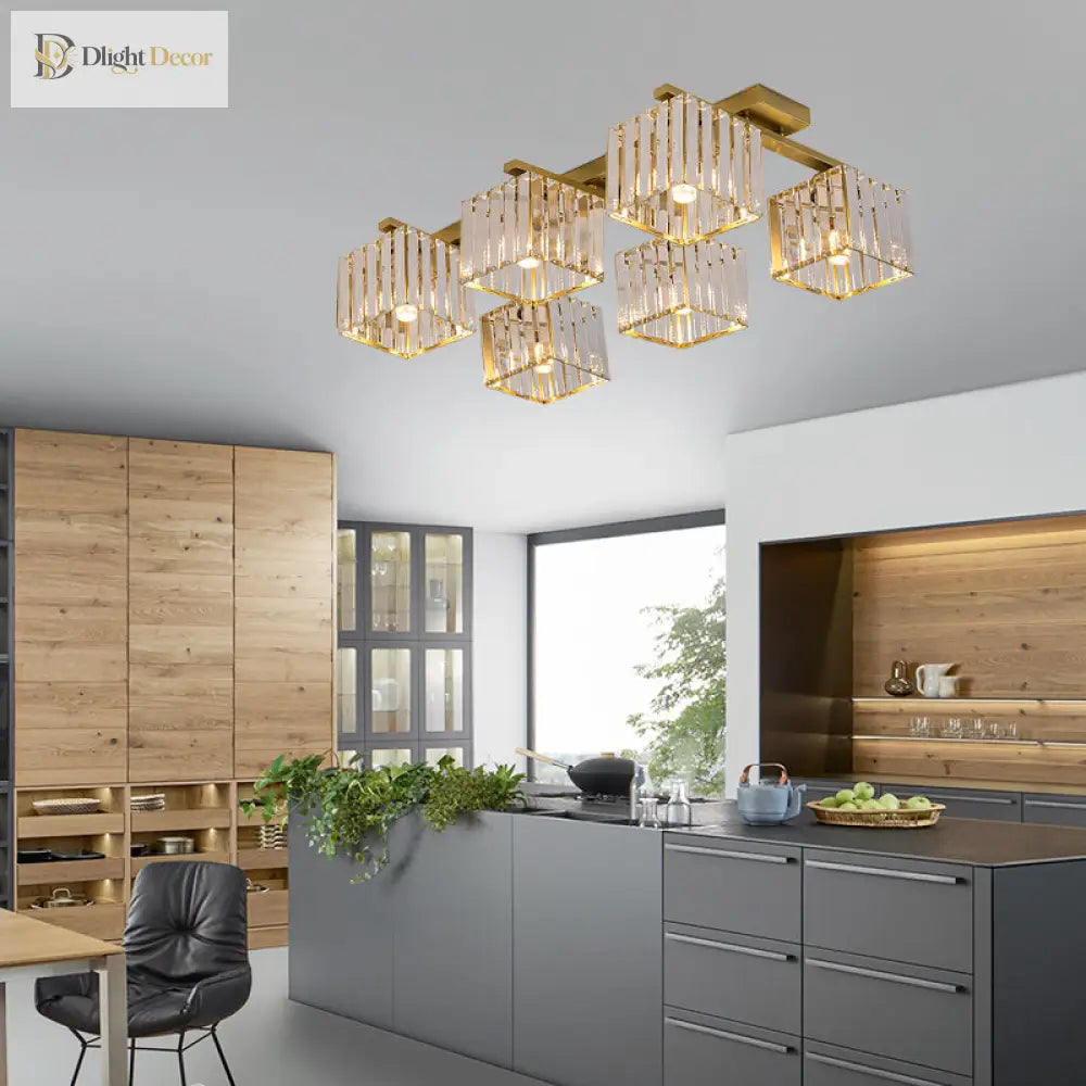 Anya Modern Crystal Chandelier | Dining Room Home Lighting