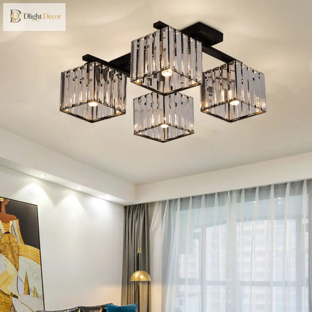Anya Modern Crystal Chandelier | Dining Room Home Lighting