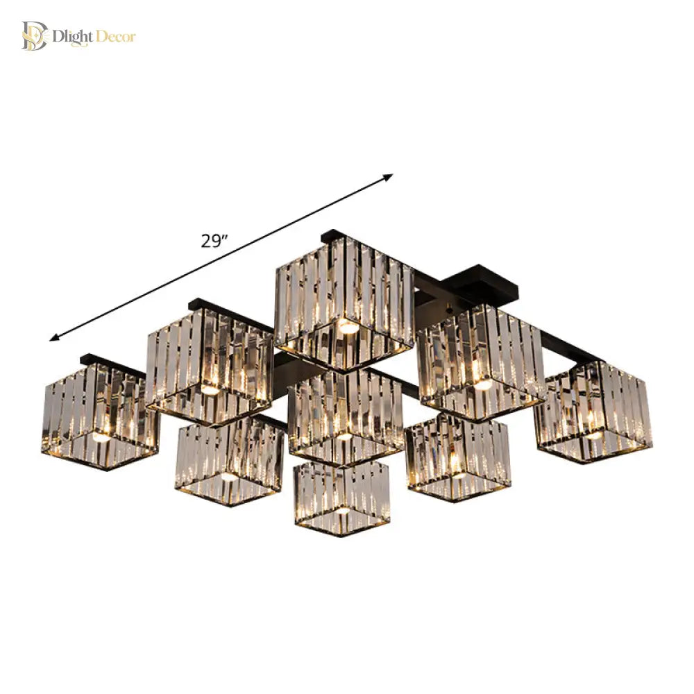 Anya Modern Crystal Chandelier | Dining Room Home Lighting