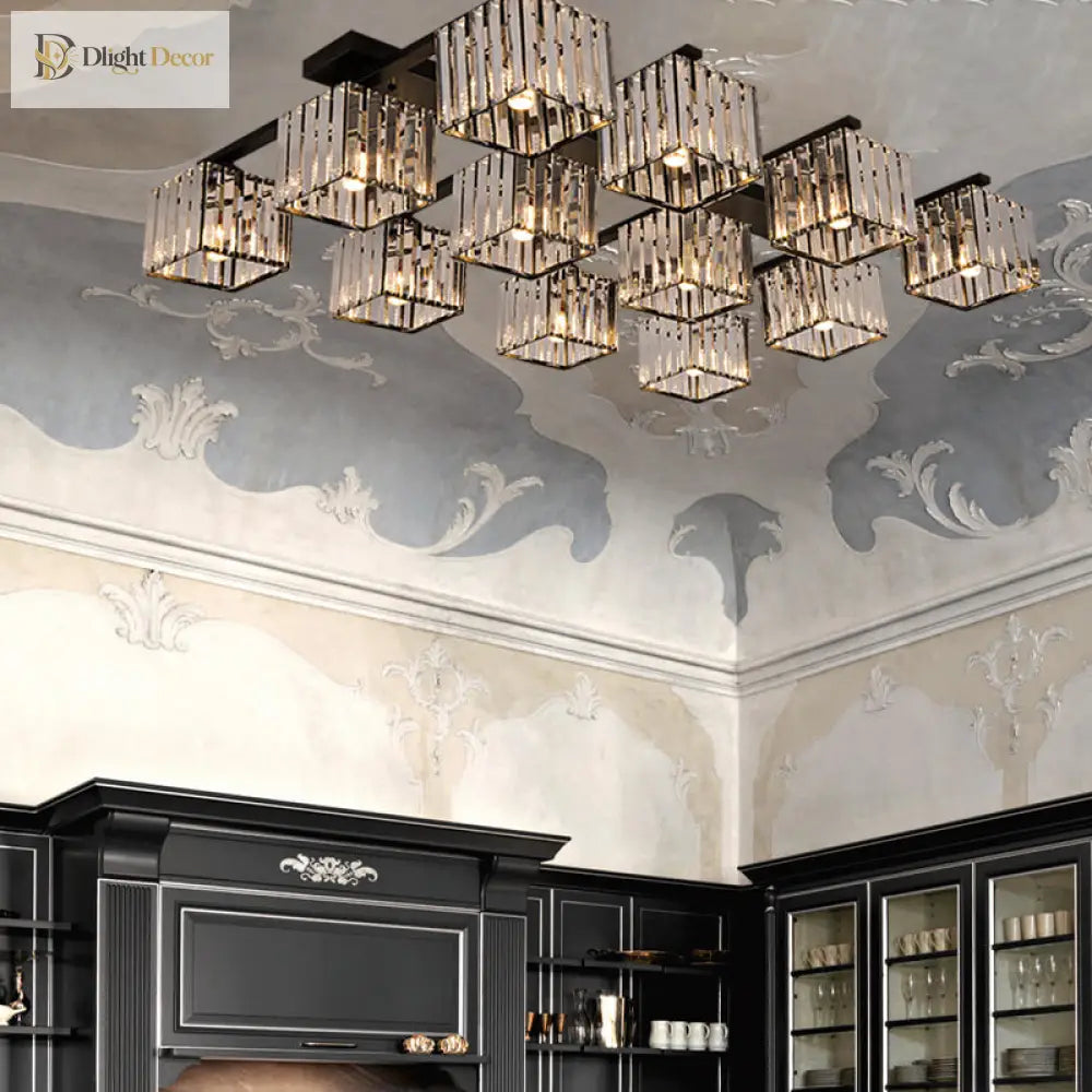 Anya Modern Crystal Chandelier | Dining Room Home Lighting