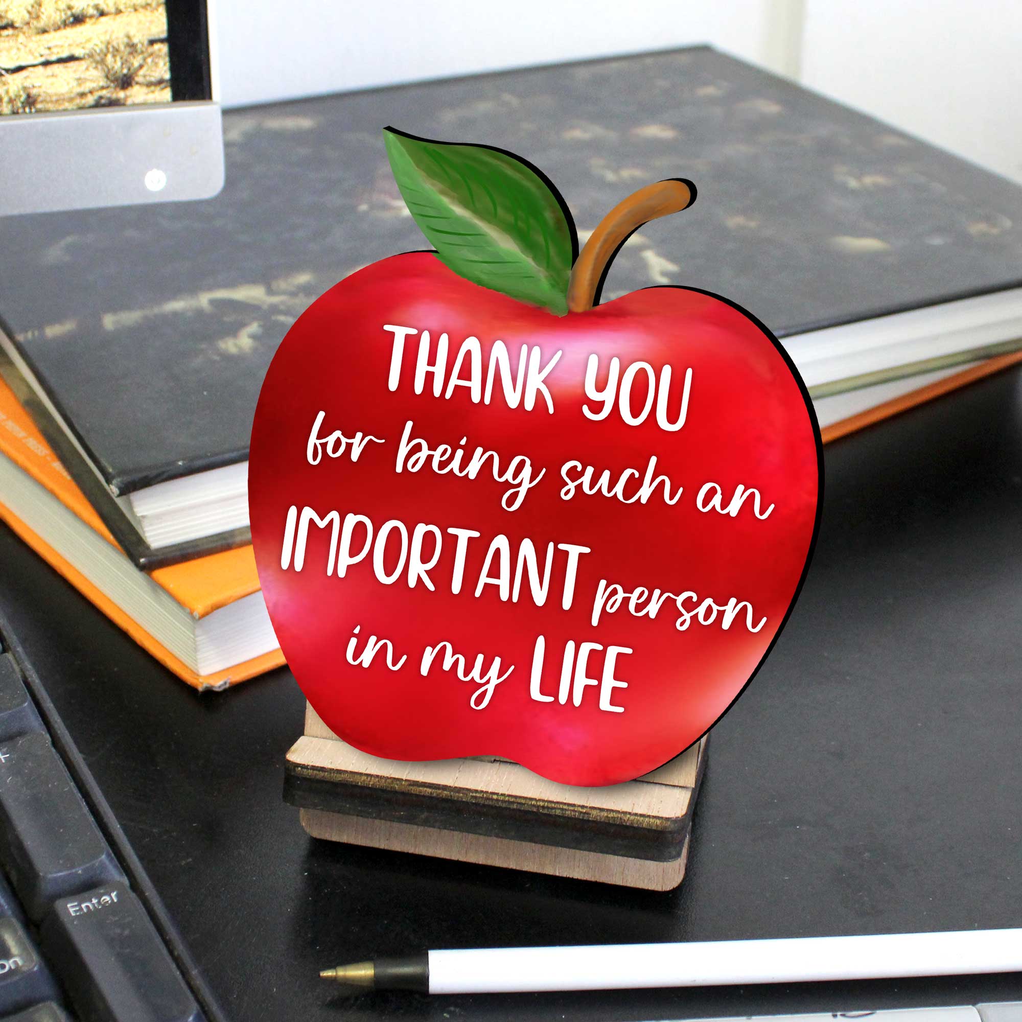 Unique gift for teacher | Back to School Gift | Teacher apple sign | End of year gift | Teacher appreciation - 8457611-2