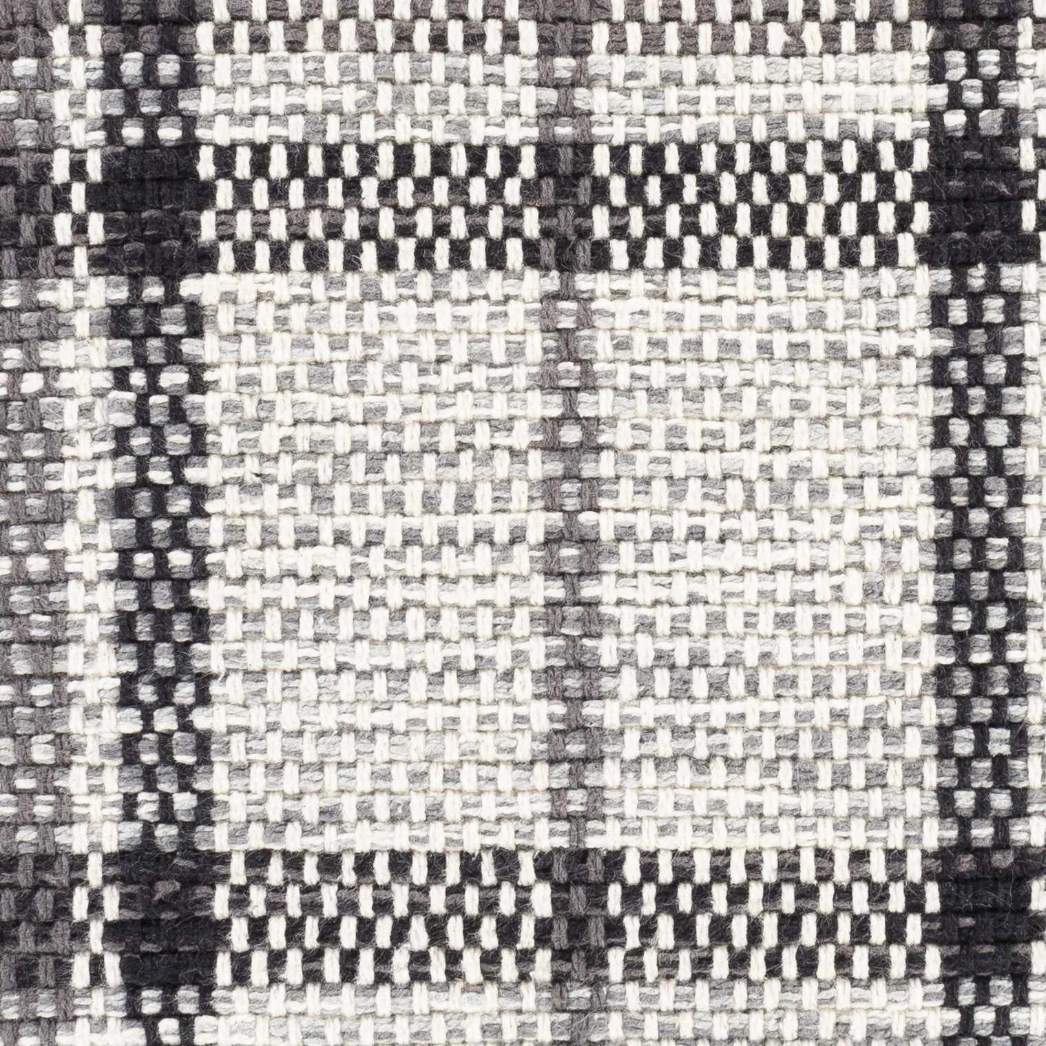 Aran Black Plaid Check Throw Pillow-3