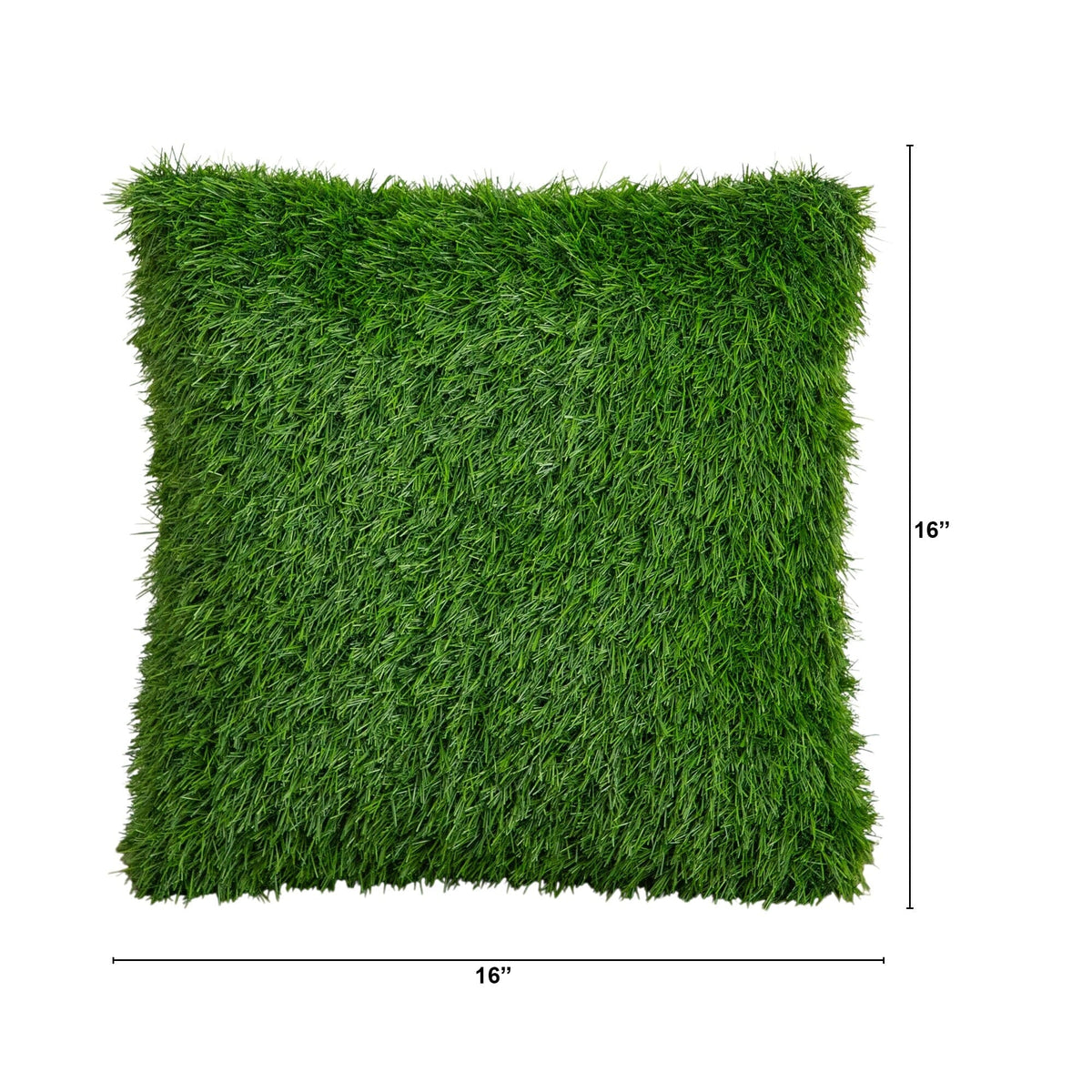 16" UV Resistant Artificial Grass Pillow Cushion (Indoor/Outdoor)