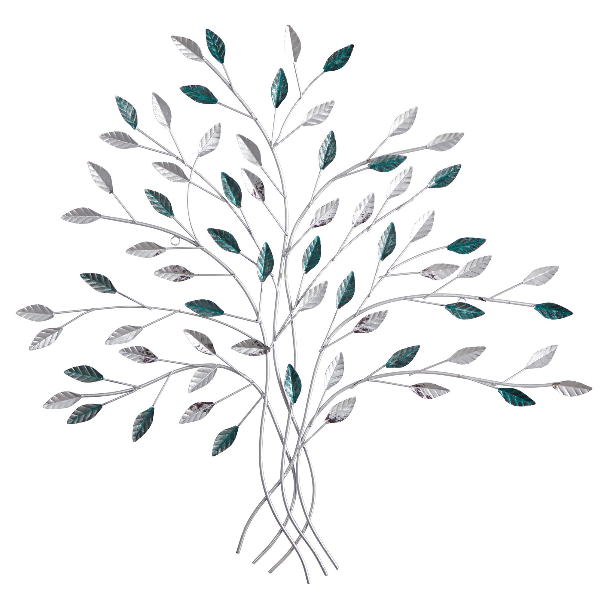 30” x 30” Hand-Painted Metal Tree of Life Wall Art Decor
