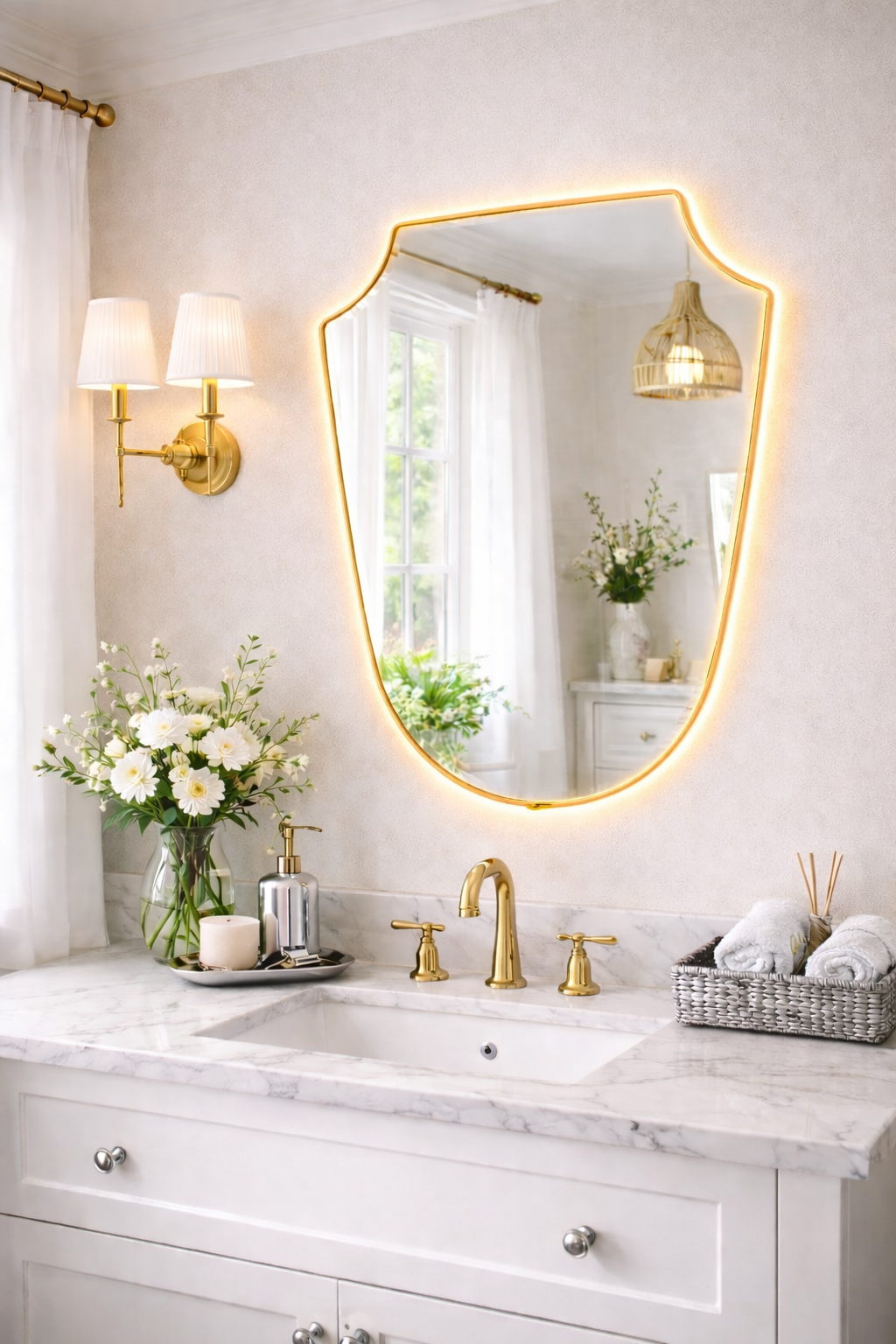 Polo Irregular Italian Style Vanity Mirror