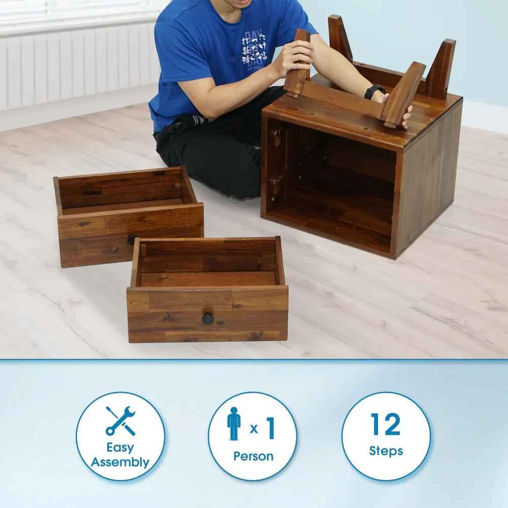 Silvia Solid Wood Nightstand