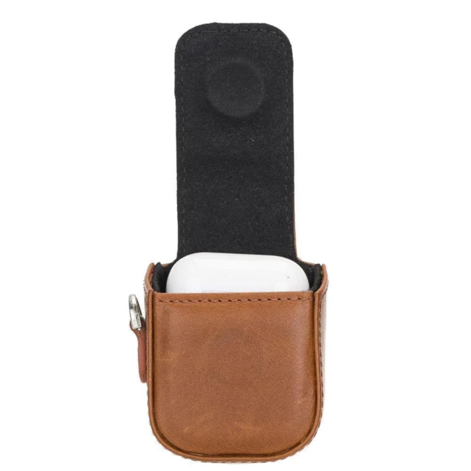 Aurora Luxury Leather AirPods Case with Attached Wrist Strap-2