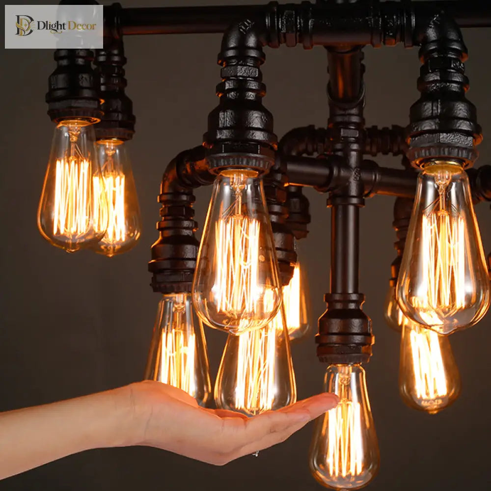 Avery Industrial Chandelier | Modern Dining Room Lighting