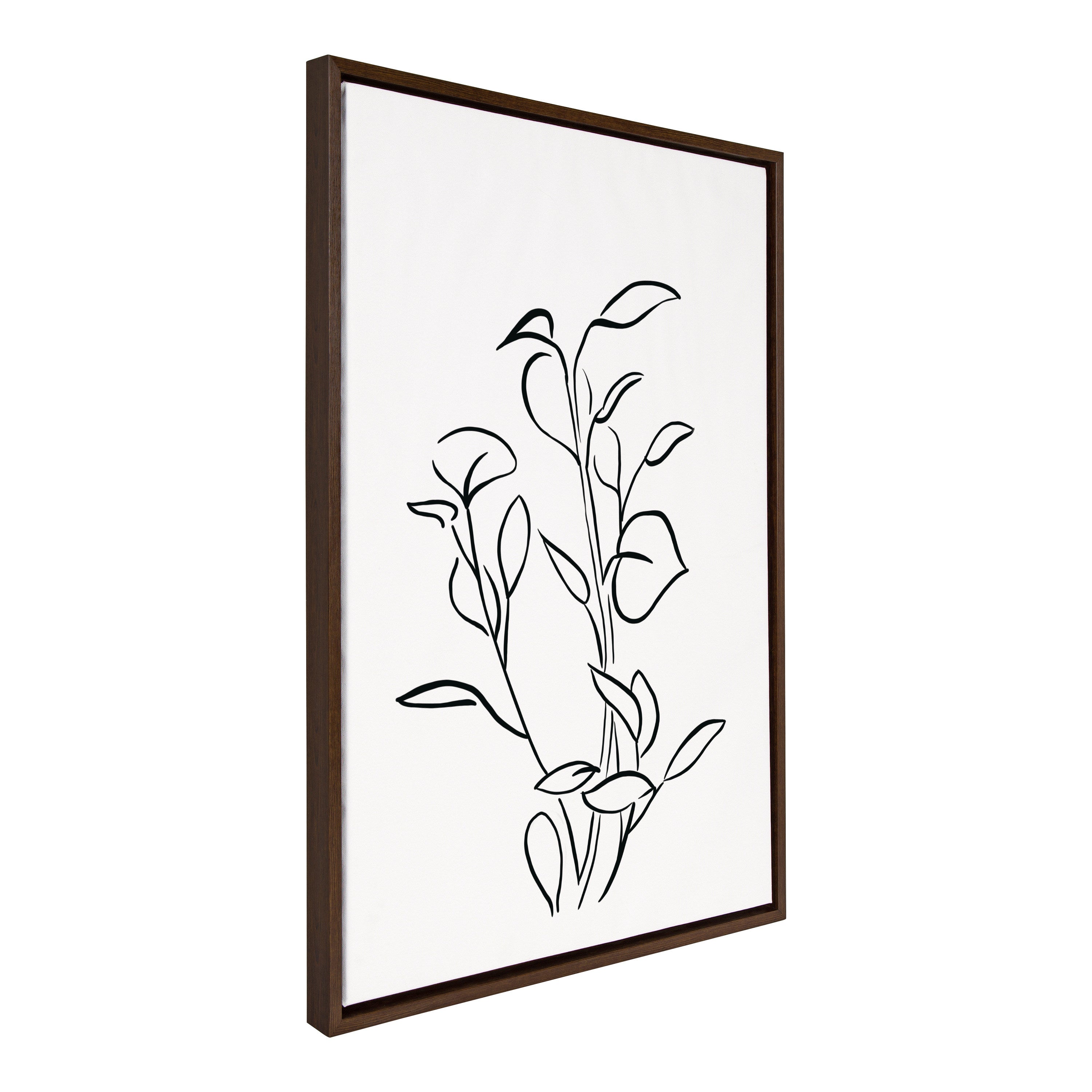 Sylvie Botanical Sketch Print No 2 Framed Canvas by The Creative Bunch Studio