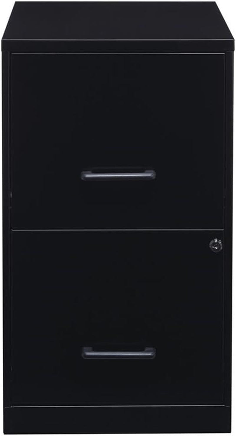 Metal 2 Drawer Letter File Cabinet Black Office Storage