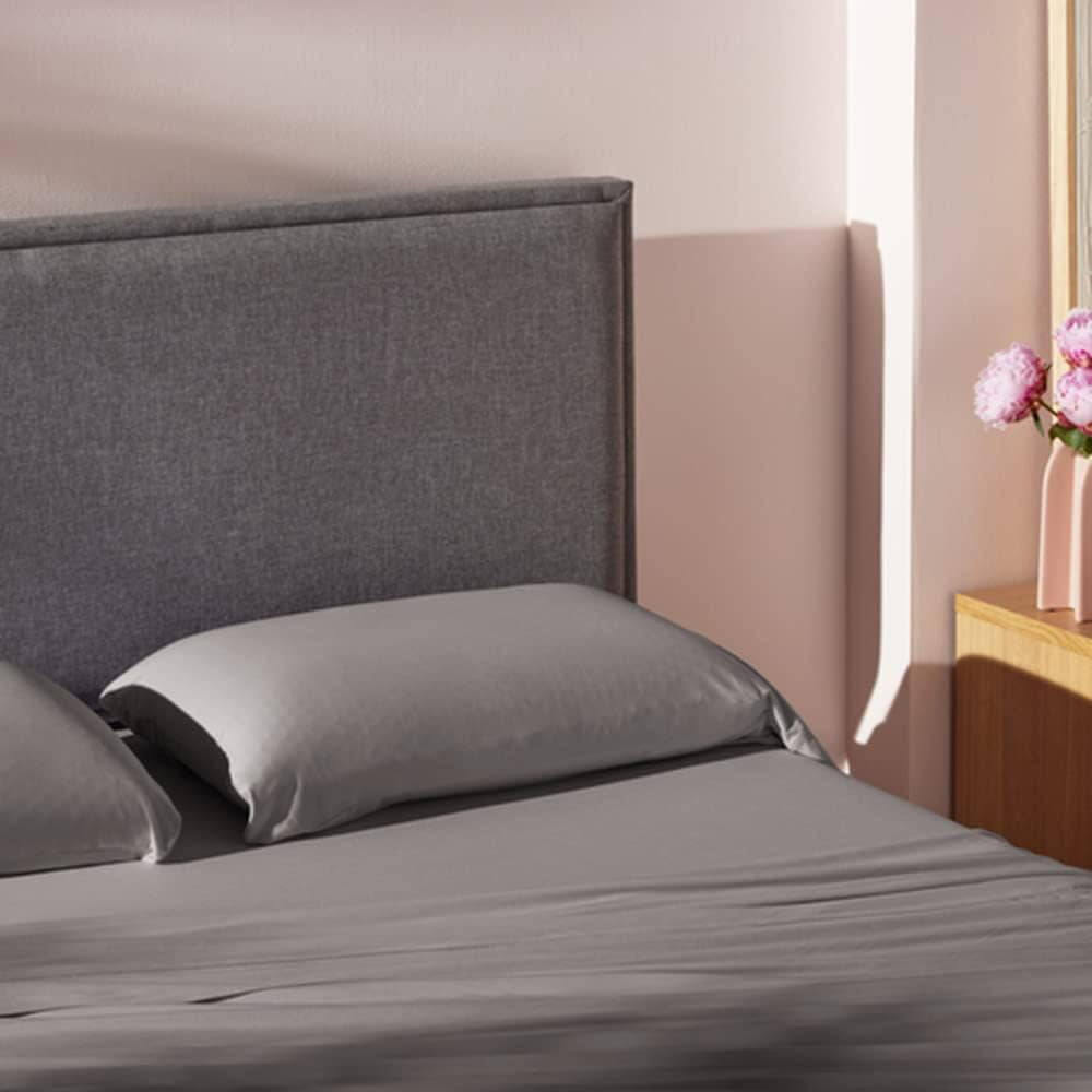 Charcoal Upholstered King Size Bed Frame with Legs