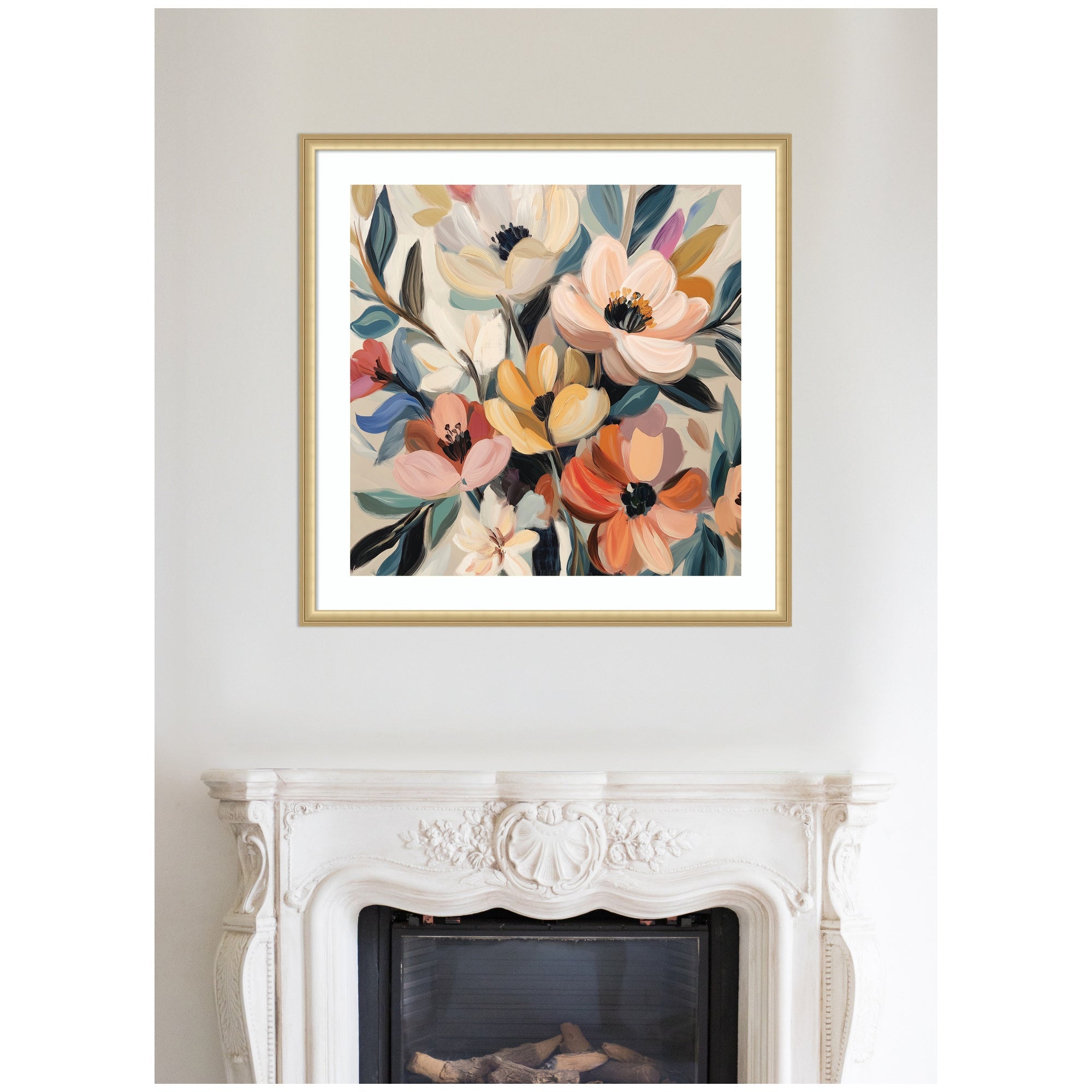 Framed Art Garden Bloom Abstract Bouquet II by The Creative Bunch Studio