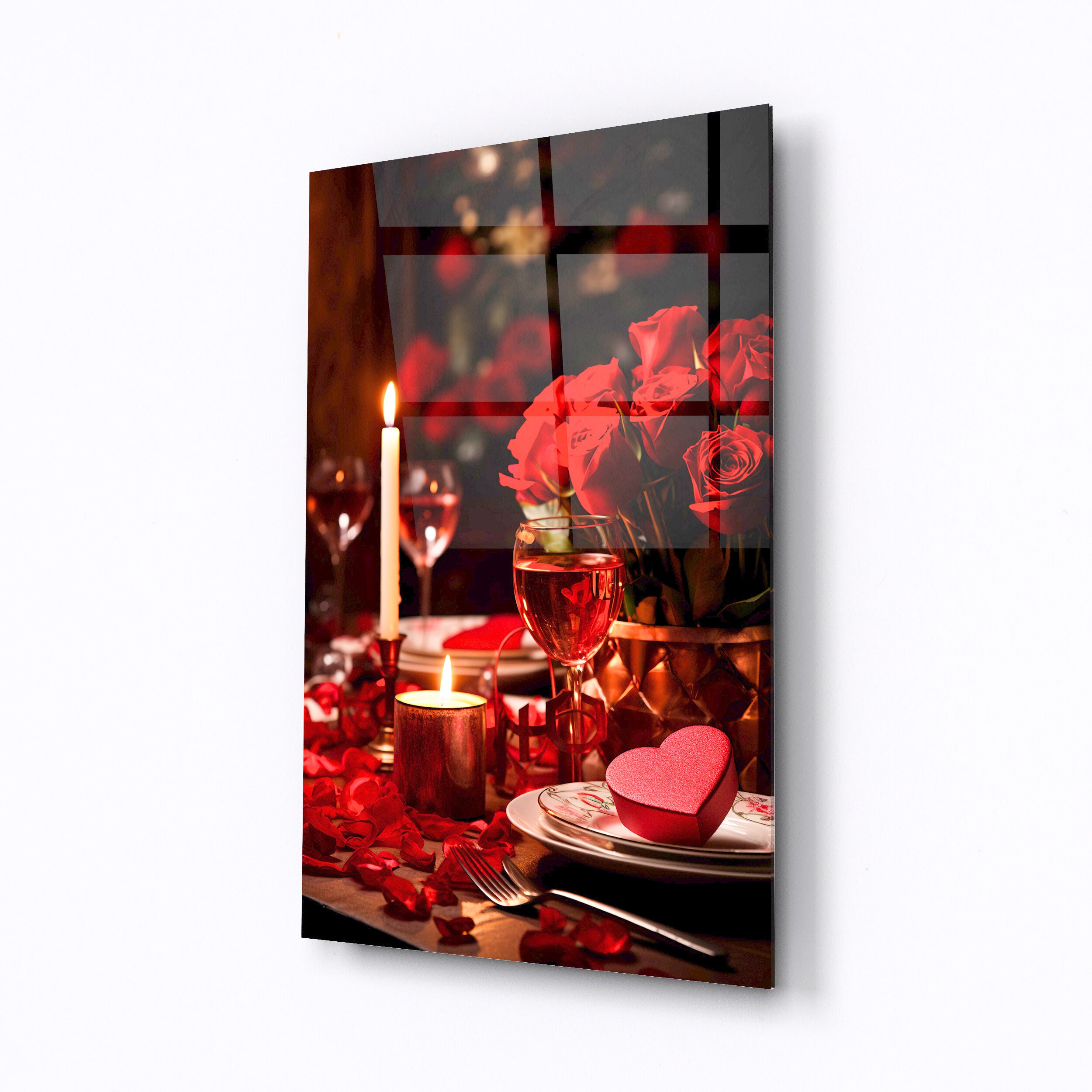 Tempered glass wall art Romantic evening-0