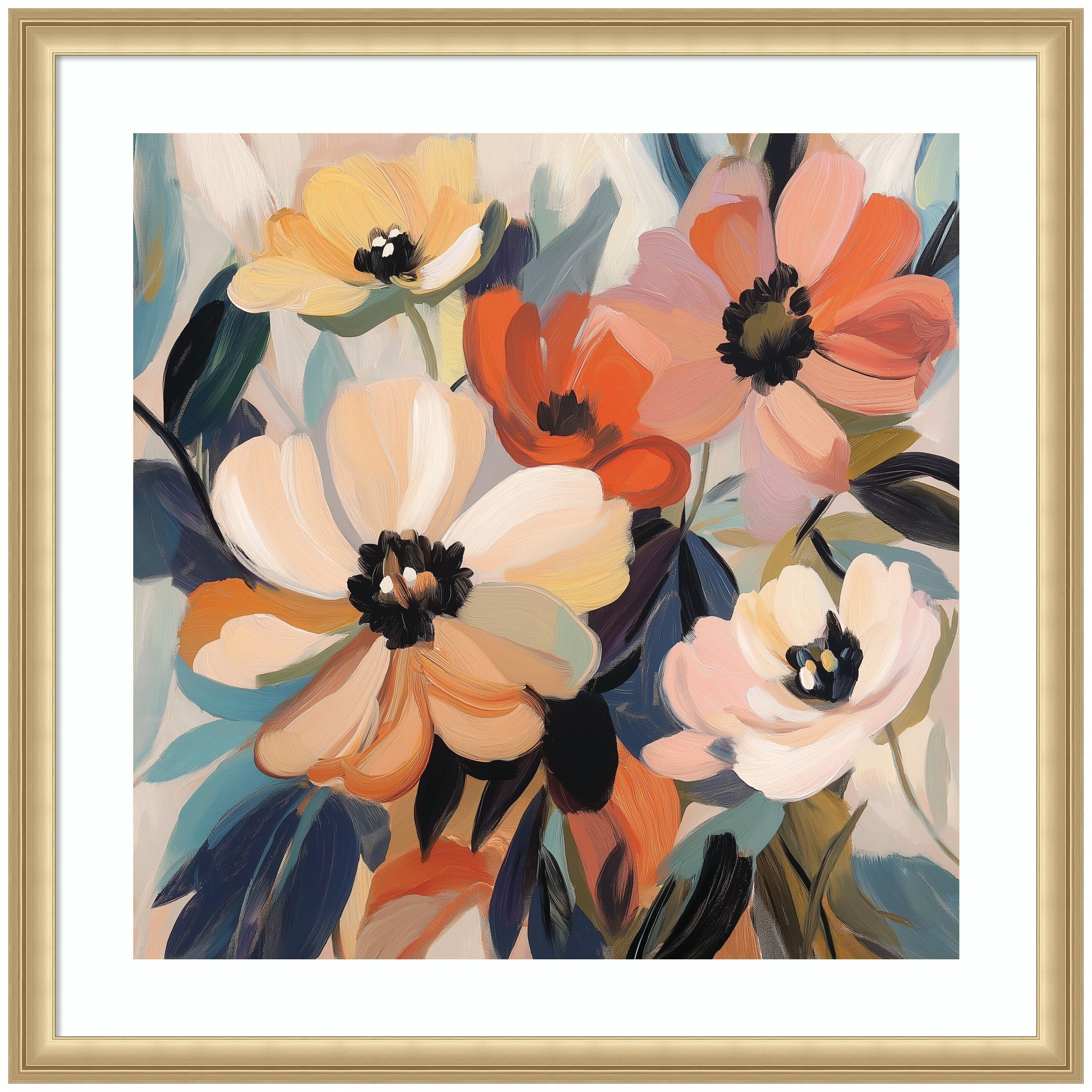 Framed Art Garden Bloom Abstract Bouquet III by The Creative Bunch Studio