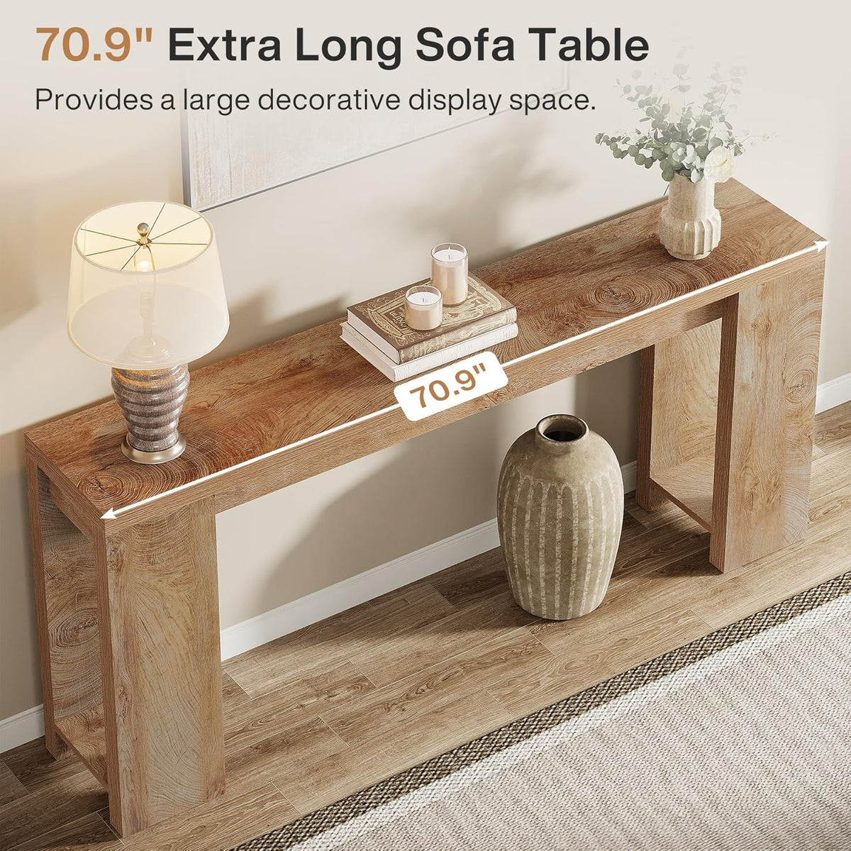 70.9" Extra Long Farmhouse Console Table