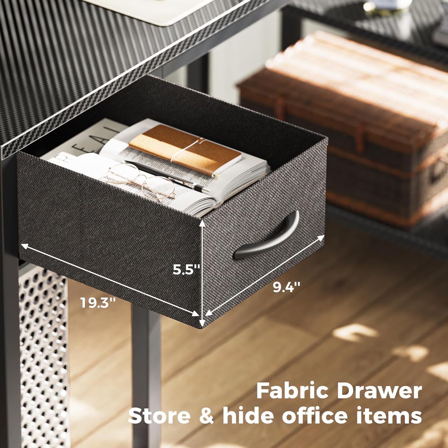 47 Inch L Shaped Gaming Computer Desk Power Outlets Plus