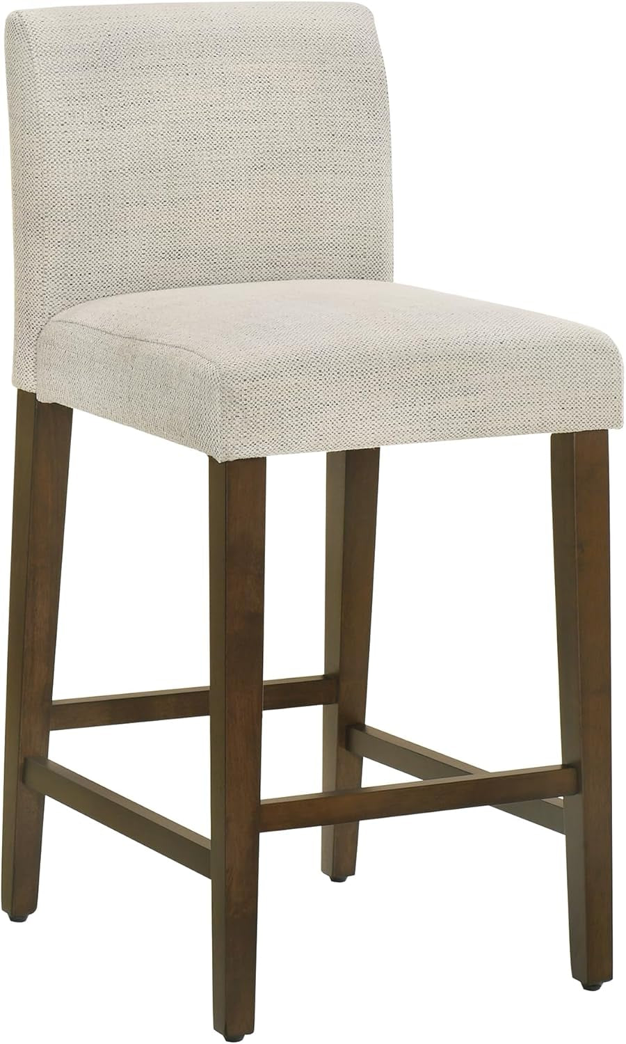 Ivory Upholstered Counter Height Bar Stools Set of Three