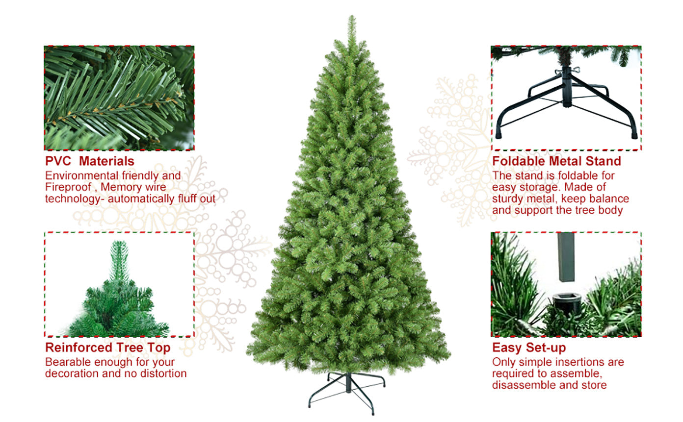 5FT Green  Christmas Tree with 498 Memory Wire Tips-4