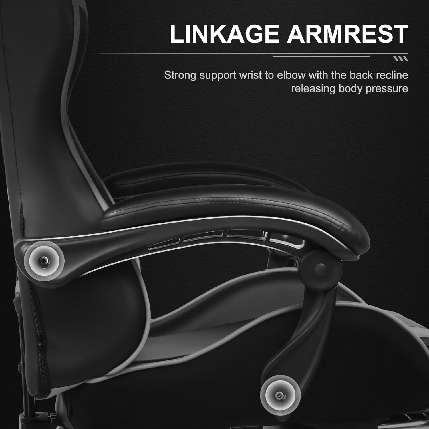 White Gaming Chair With Footrest And Lumbar Support