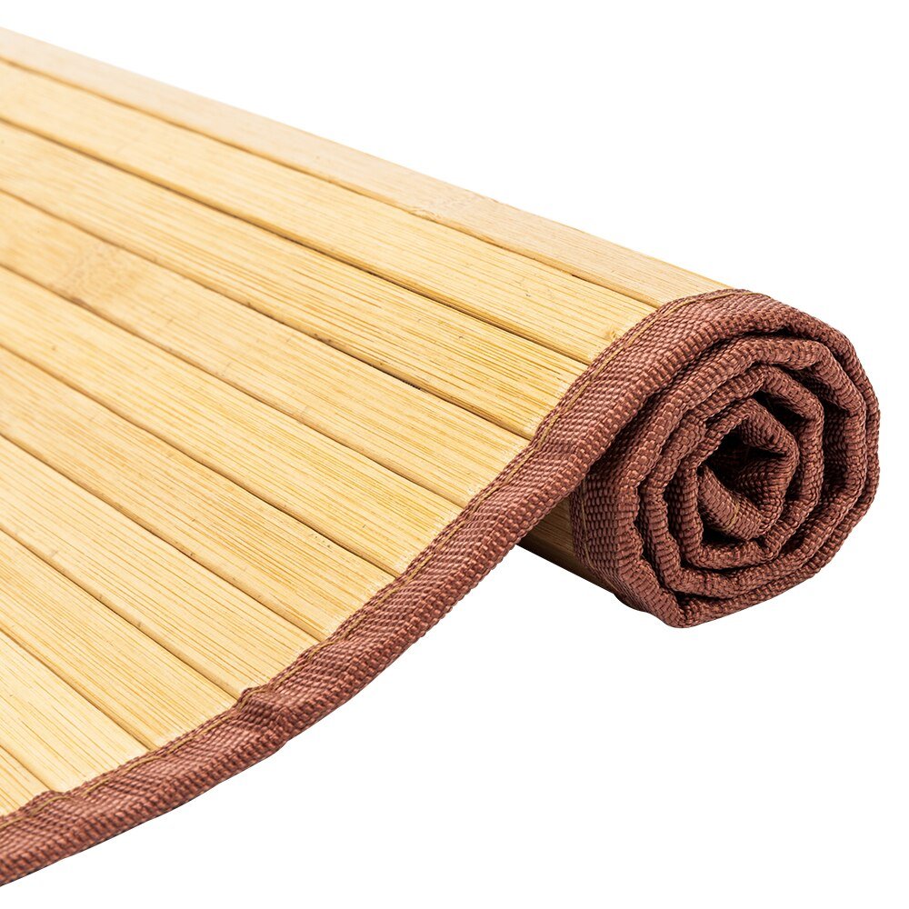 Bamboo Floor Mat Natural 21"*60" Non-sliding Waterproof Home-use Protective Mat for Floor U.S.Inventory-1